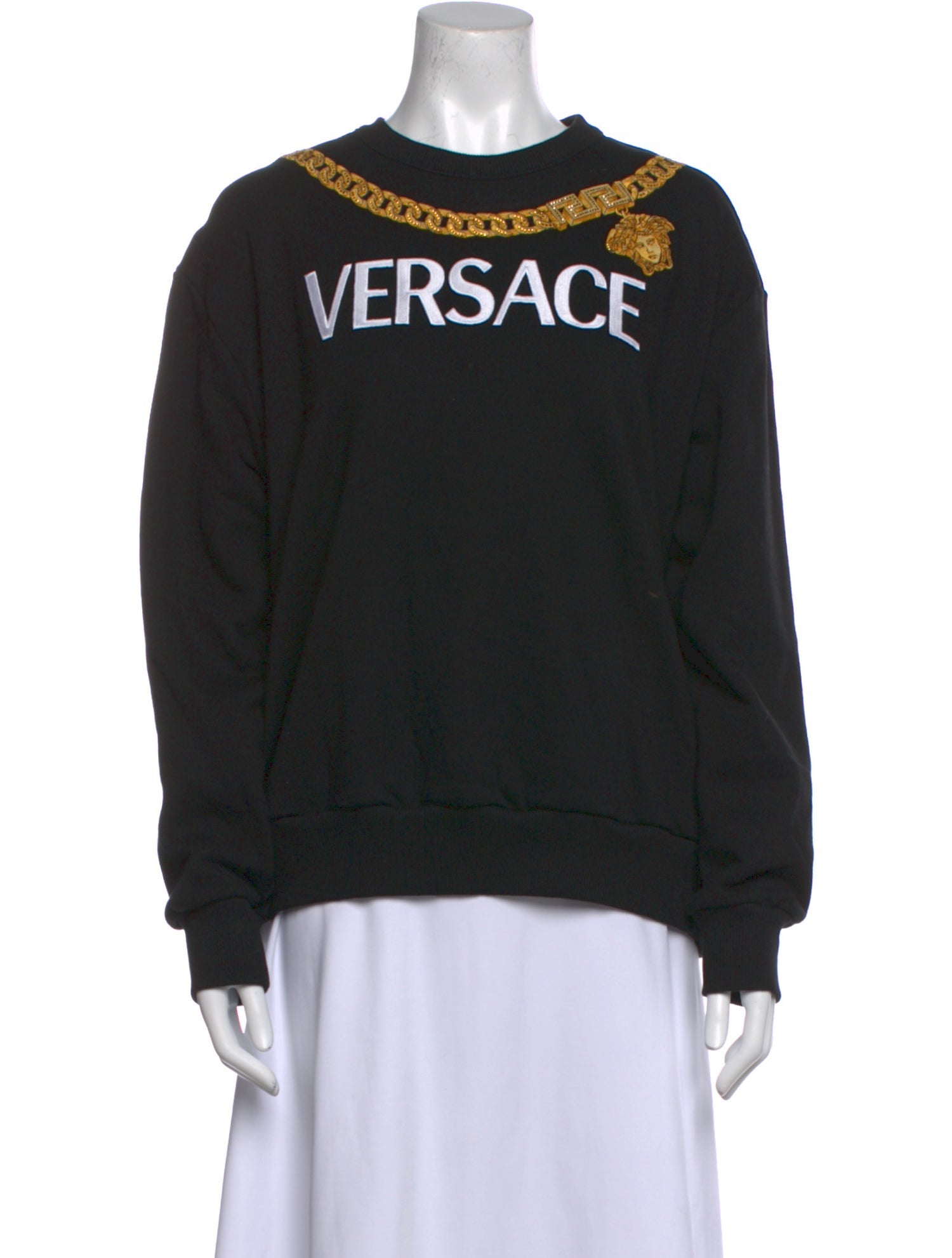 Versace Graphic Print Crew Neck Sweatshirt