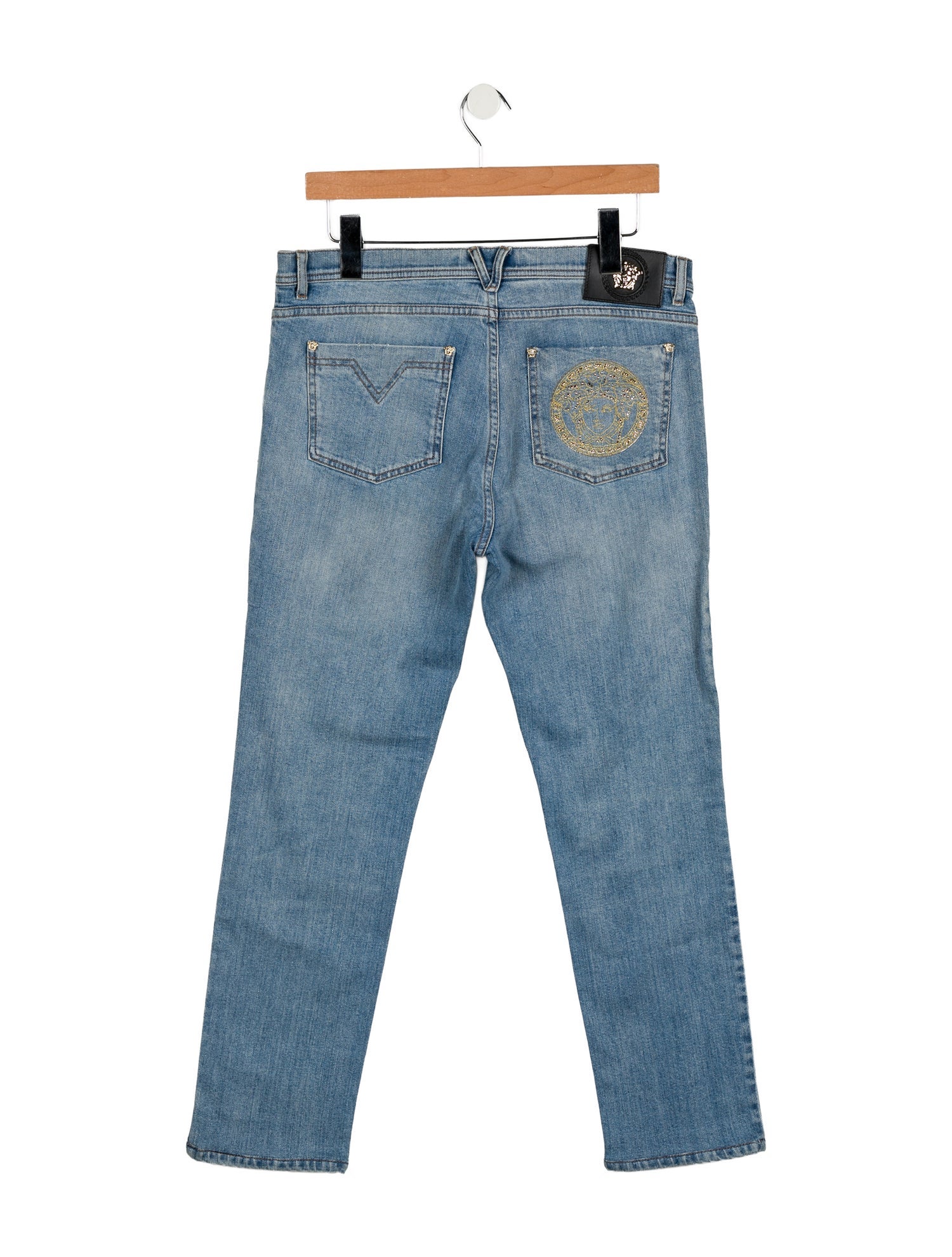 Versace Mid-Rise Straight Leg Jeans