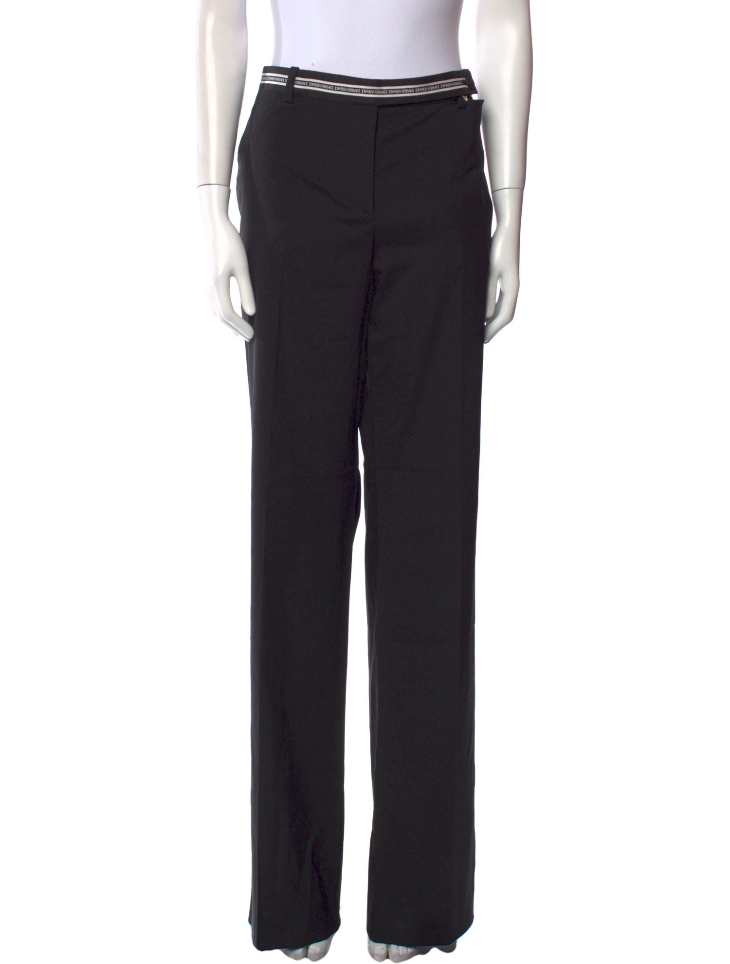 Versace Virgin Wool Wide Leg Pants w/ Tags