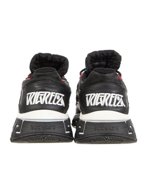 Versace Leather Printed Athletic Sneakers