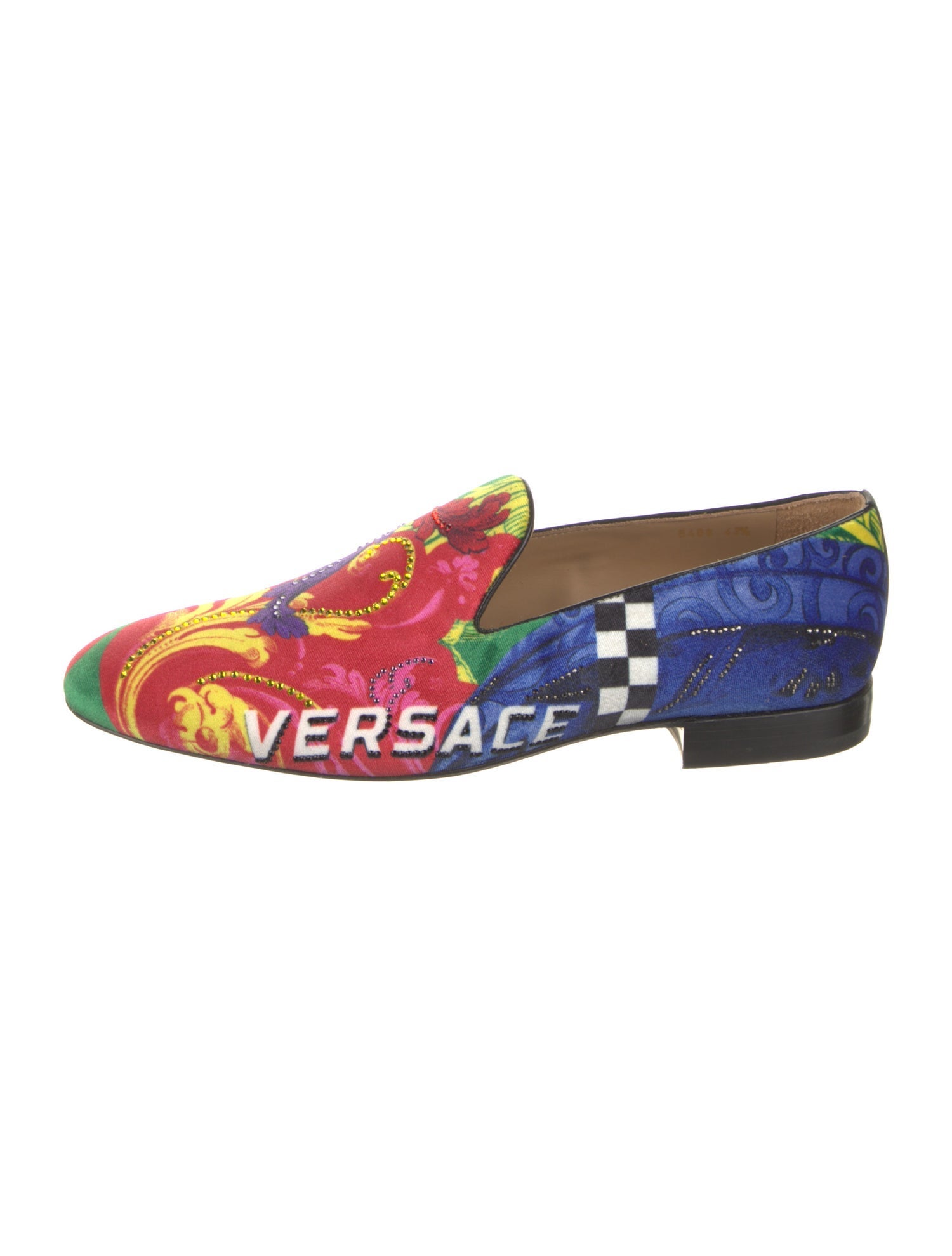 Versace Velvet Printed Loafers
