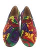 Versace Velvet Printed Loafers