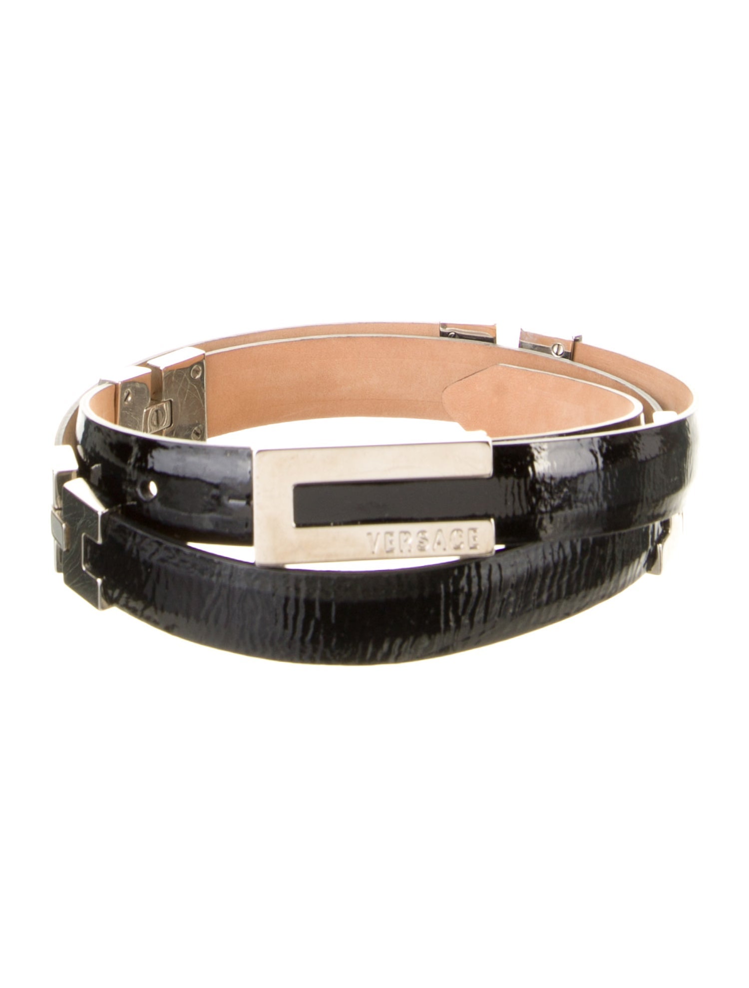 Versace Skinny Leather Waist Belt