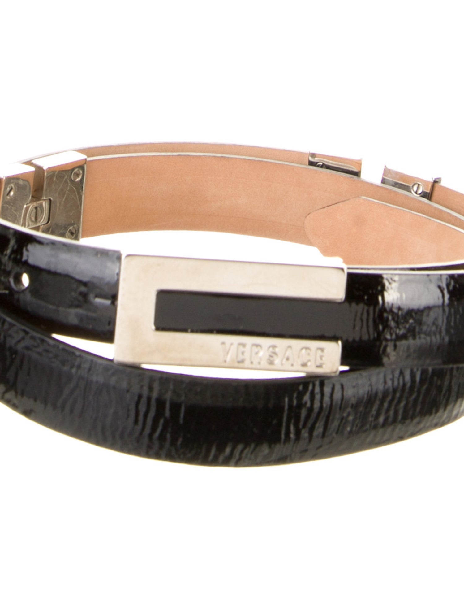 Versace Skinny Leather Waist Belt