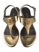 Versace Leather Animal Print Slingback Sandals