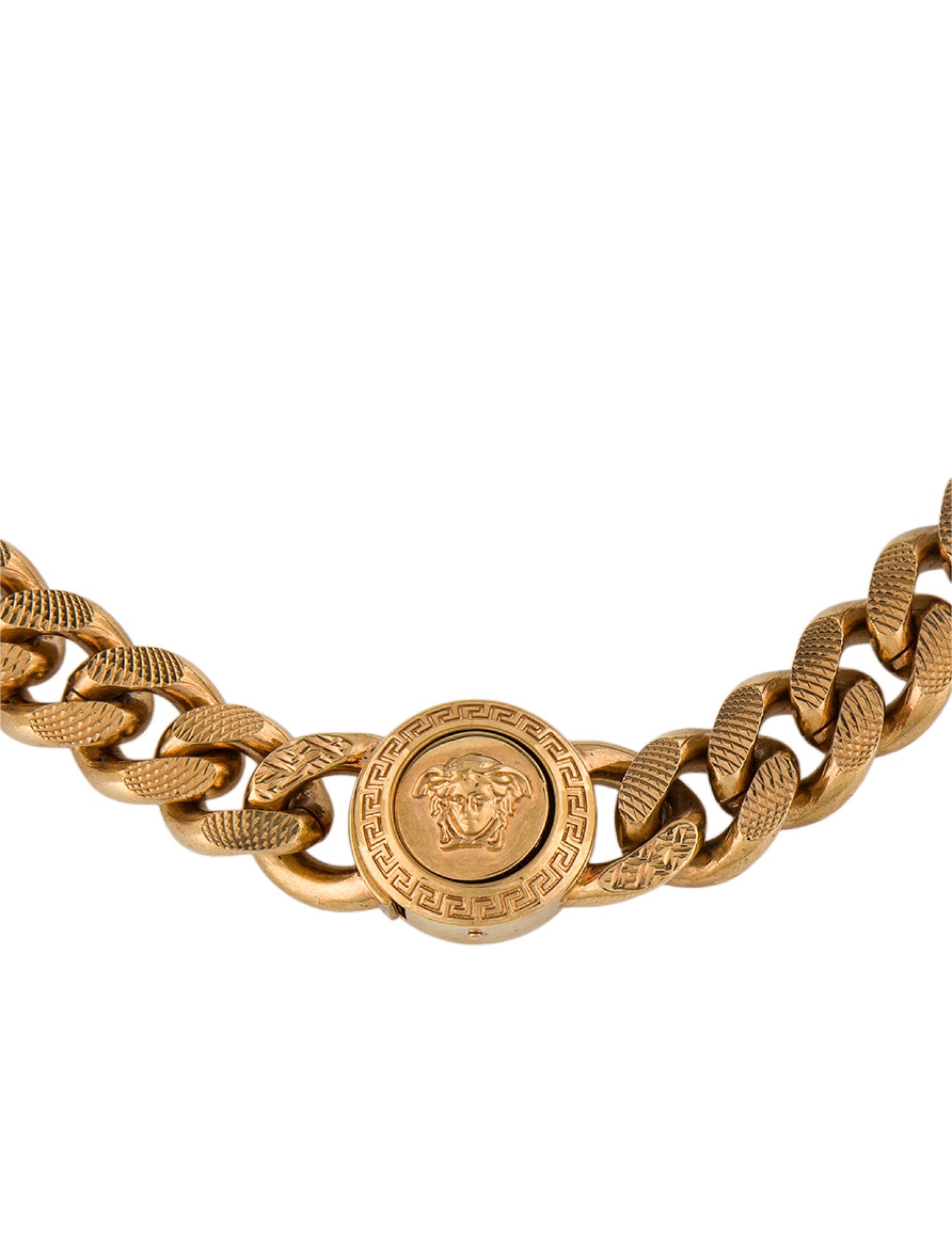 Versace Medusa Chain Link Collar Necklace
