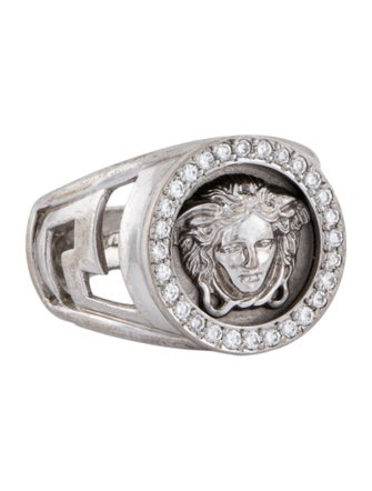 Versace 18K Diamond Medusa Cocktail Ring