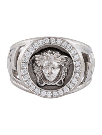 Versace 18K Diamond Medusa Cocktail Ring