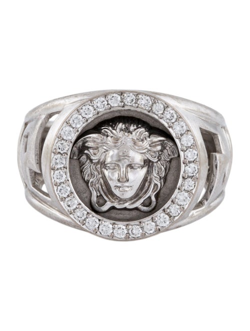 Versace 18K Diamond Medusa Cocktail Ring