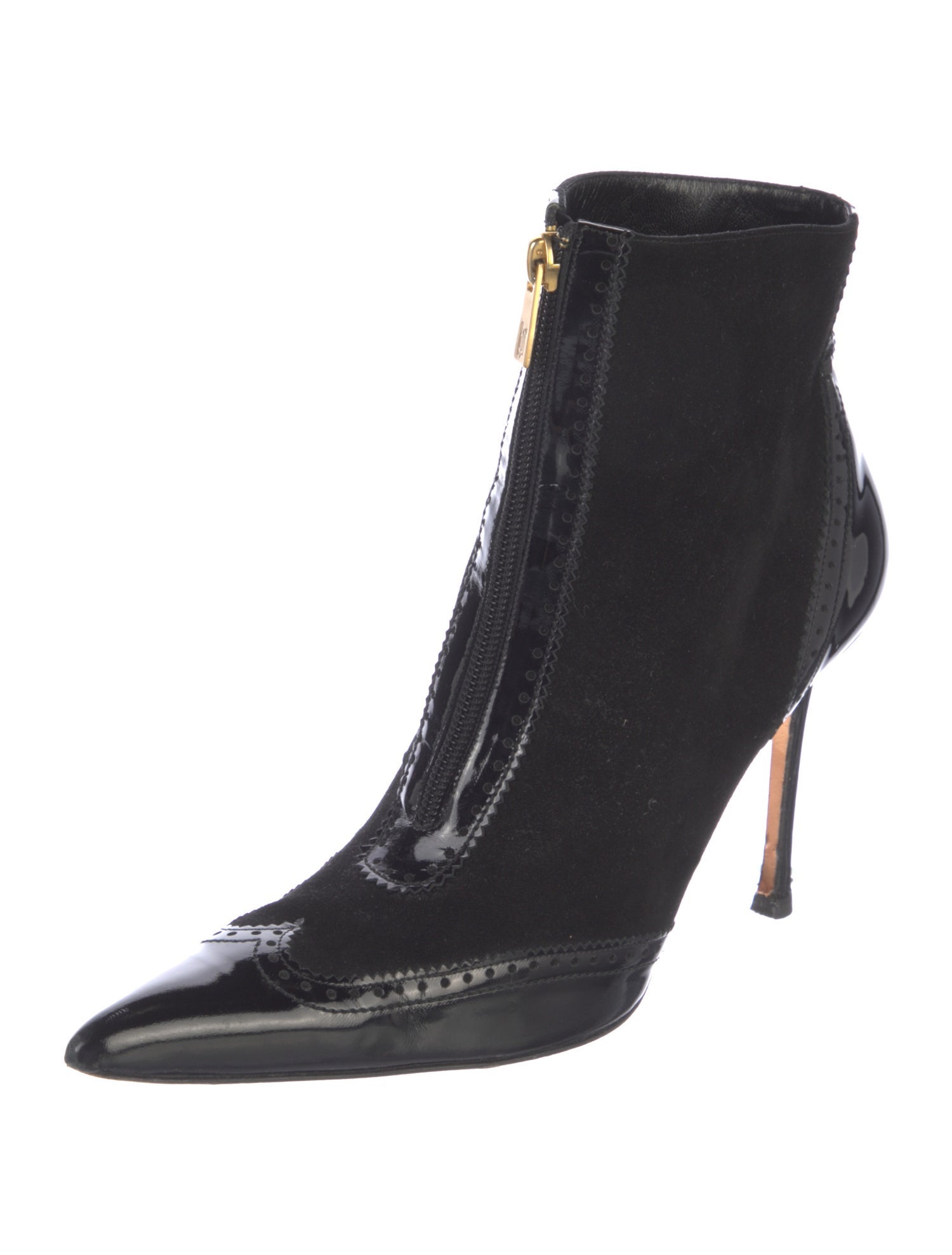 Versace Suede Lace-Up Boots