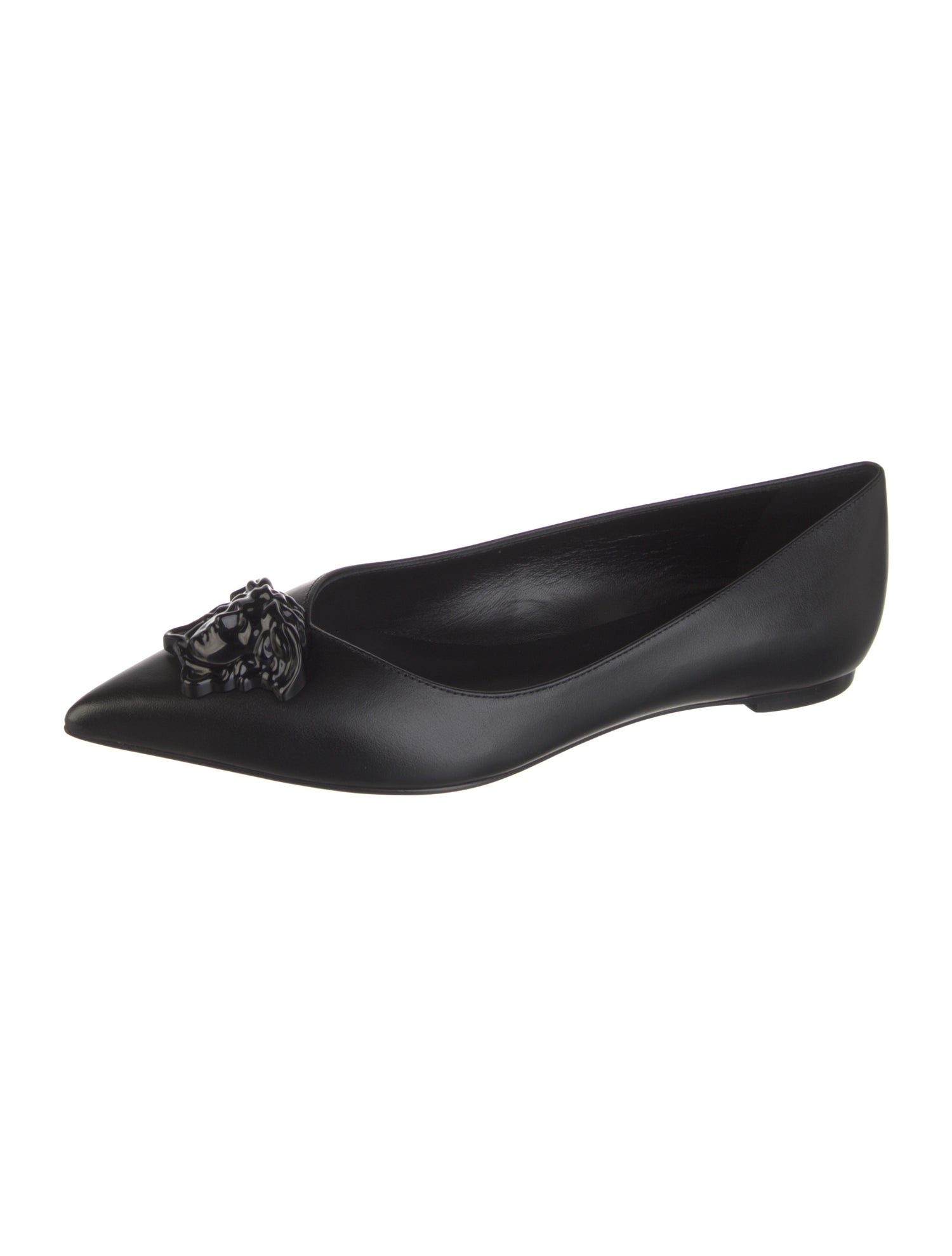 Versace Leather Ballet Flats