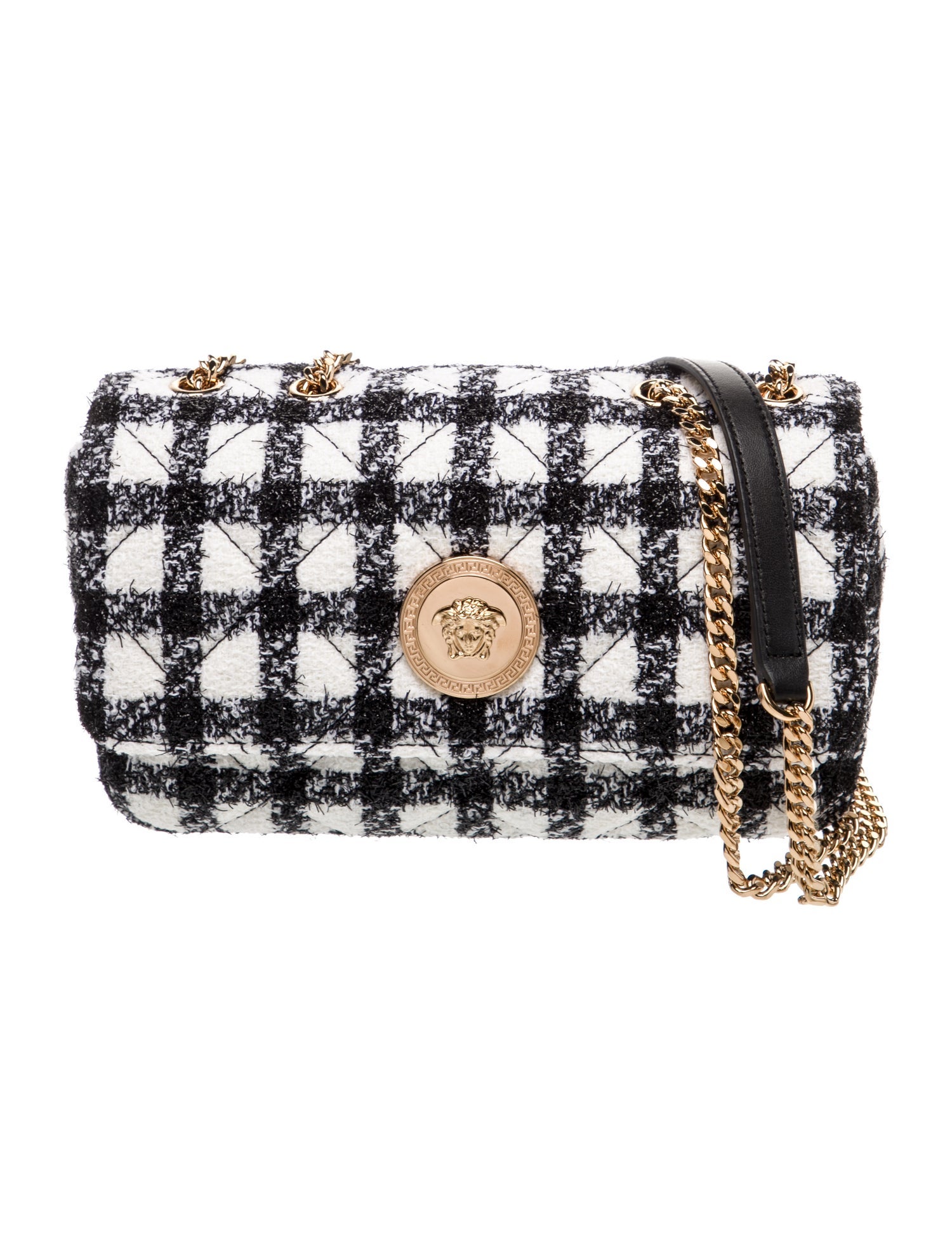 Versace Tweed Crossbody Bag