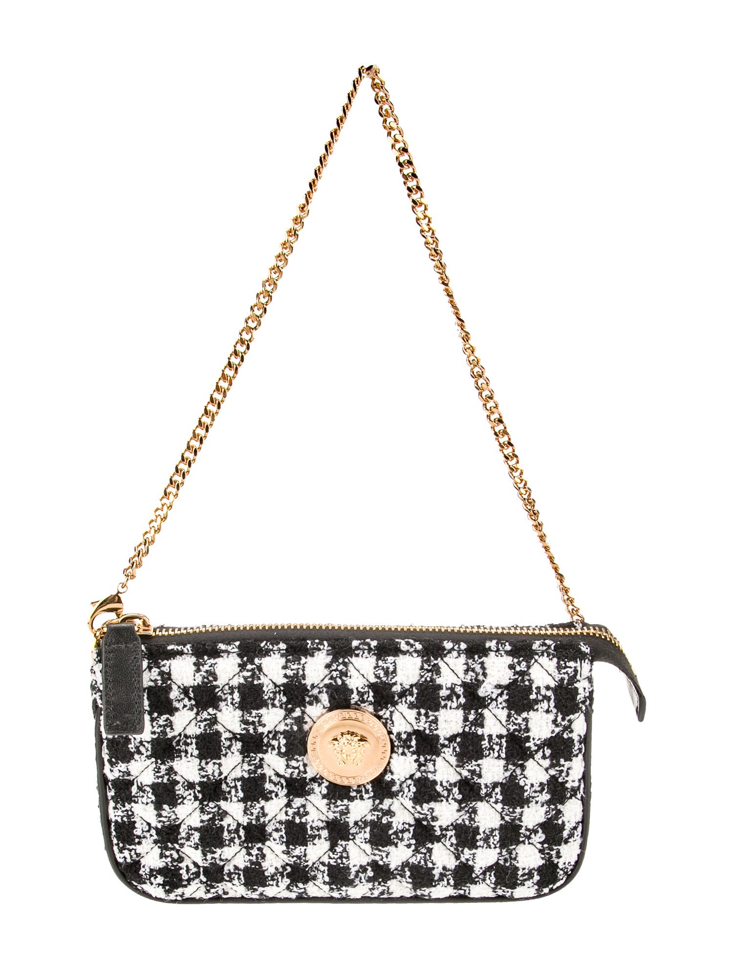 Versace Tweed Shoulder Bag