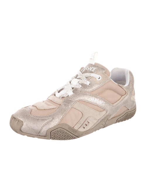 Versace Leather Colorblock Pattern Sneakers