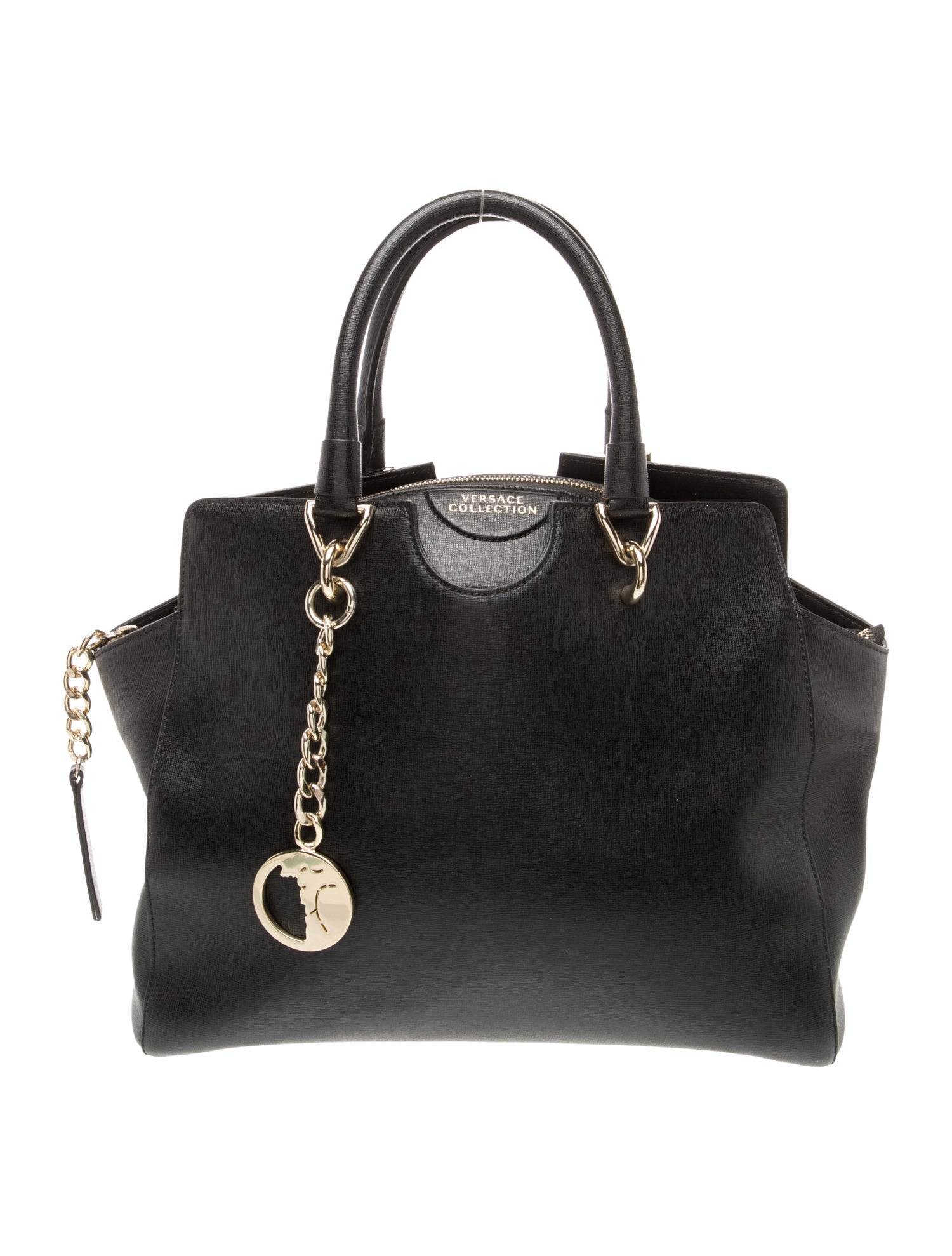 Versace Collection Leather Top Handle Bag