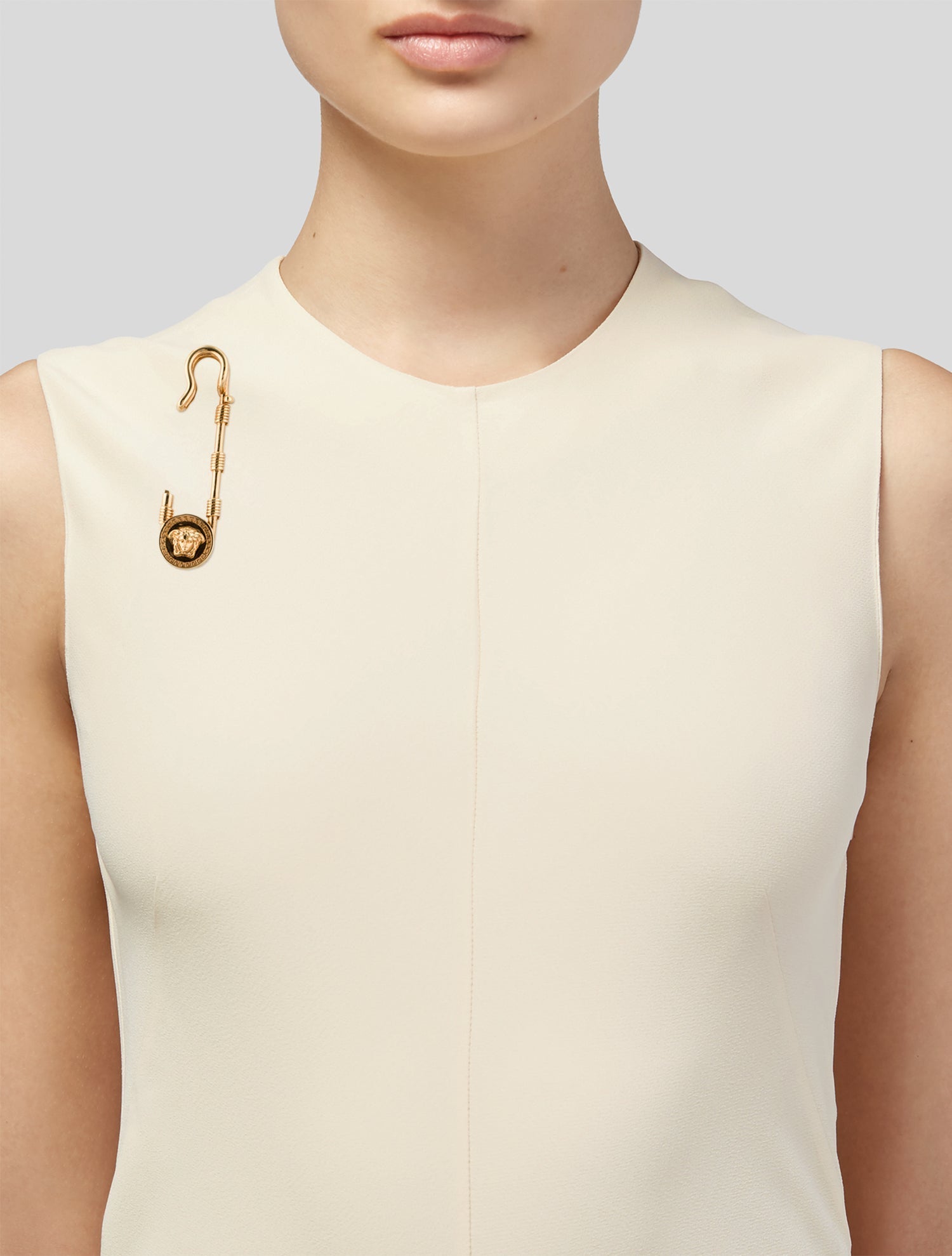 Versace Safety Pin Brooch