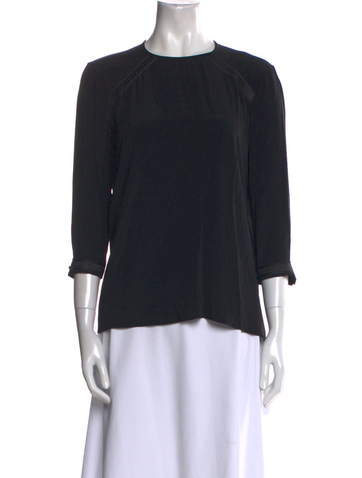 Versace Crew Neck Three-Quarter Sleeve Top