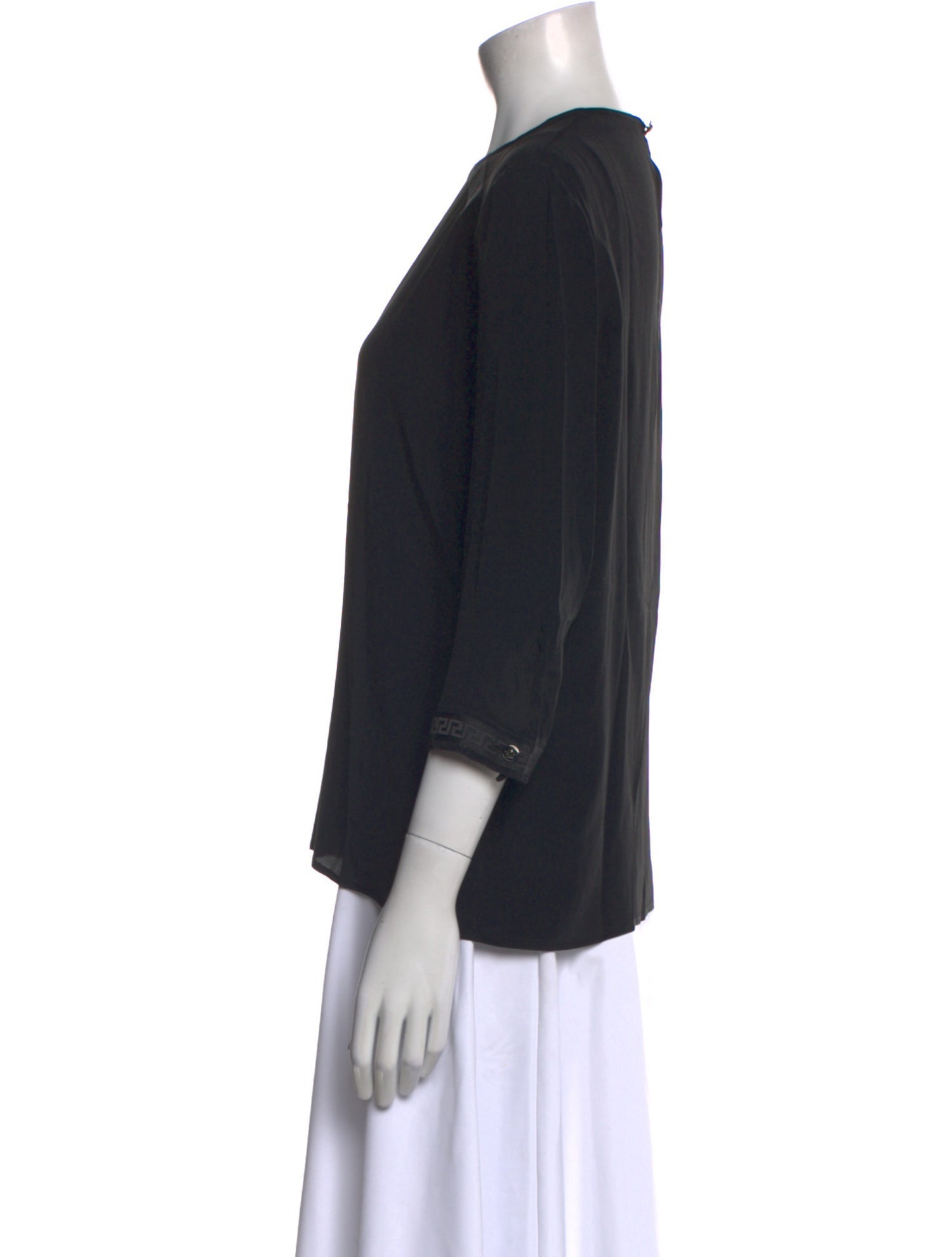 Versace Crew Neck Three-Quarter Sleeve Top