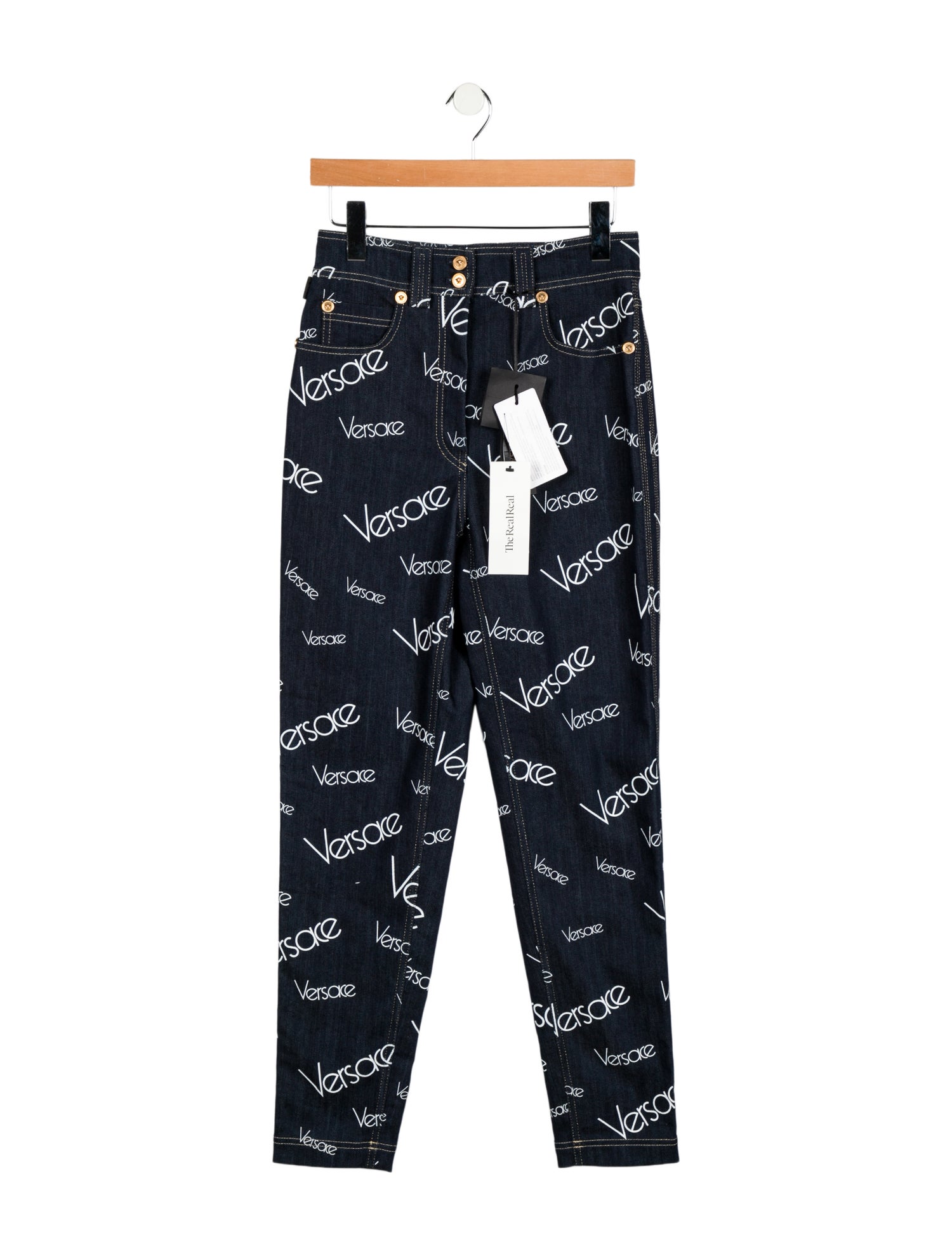 Versace High-Rise Straight Leg Jeans w/ Tags