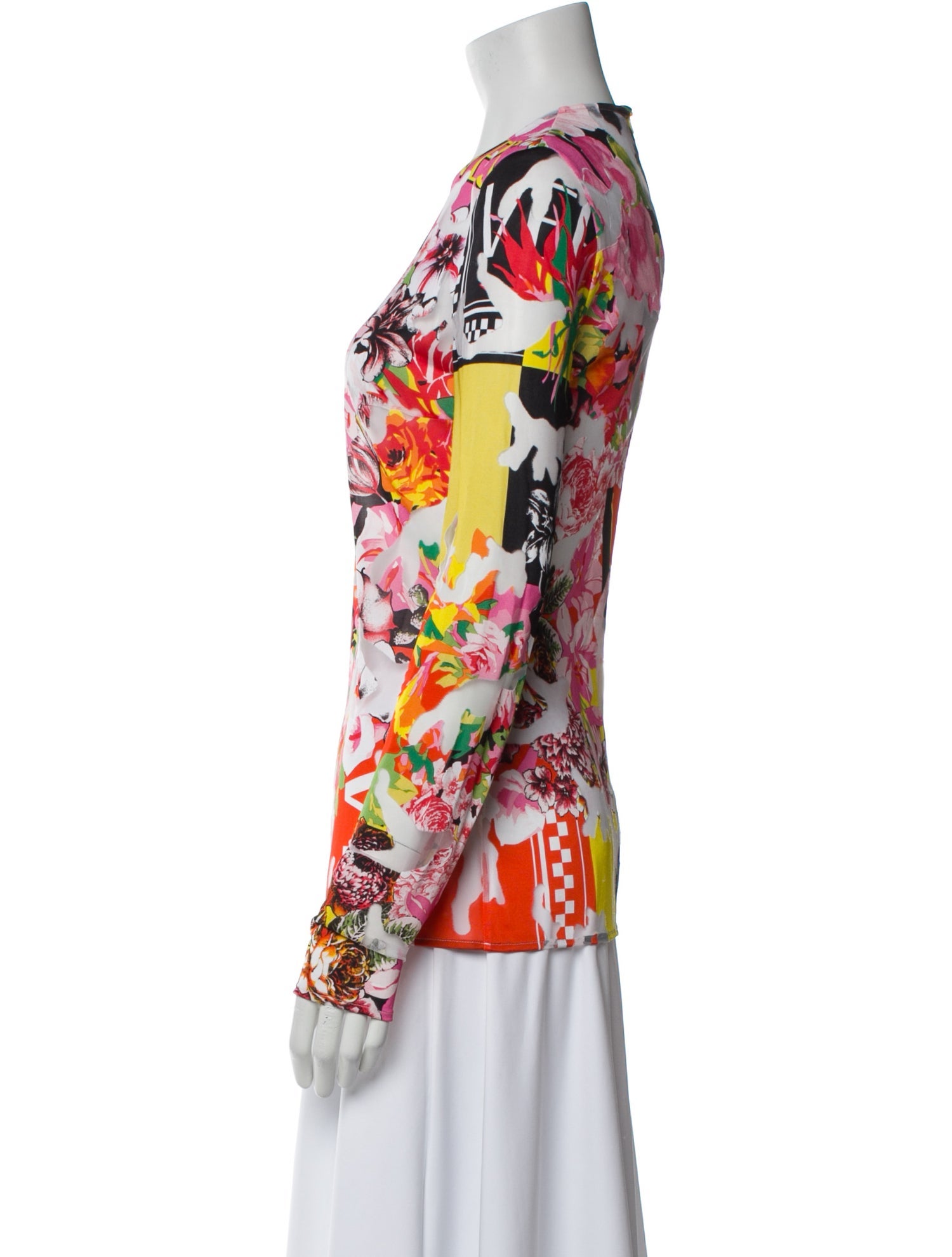 Versace Printed Crew Neck Top