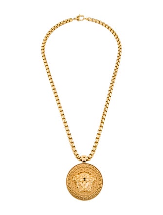 Versace Medusa Medallion Pendant Necklace