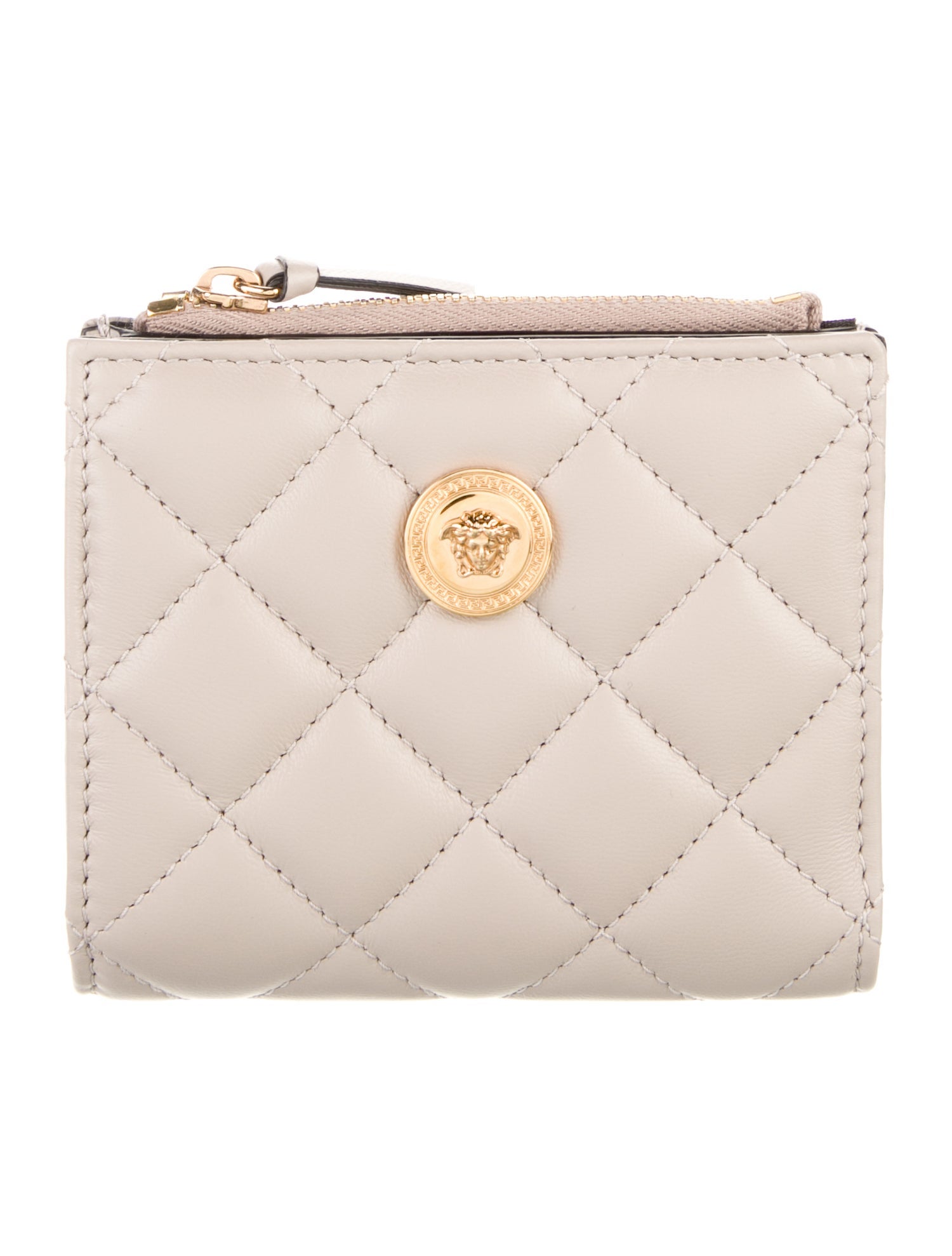 Versace Quilted Pattern Leather Wallet