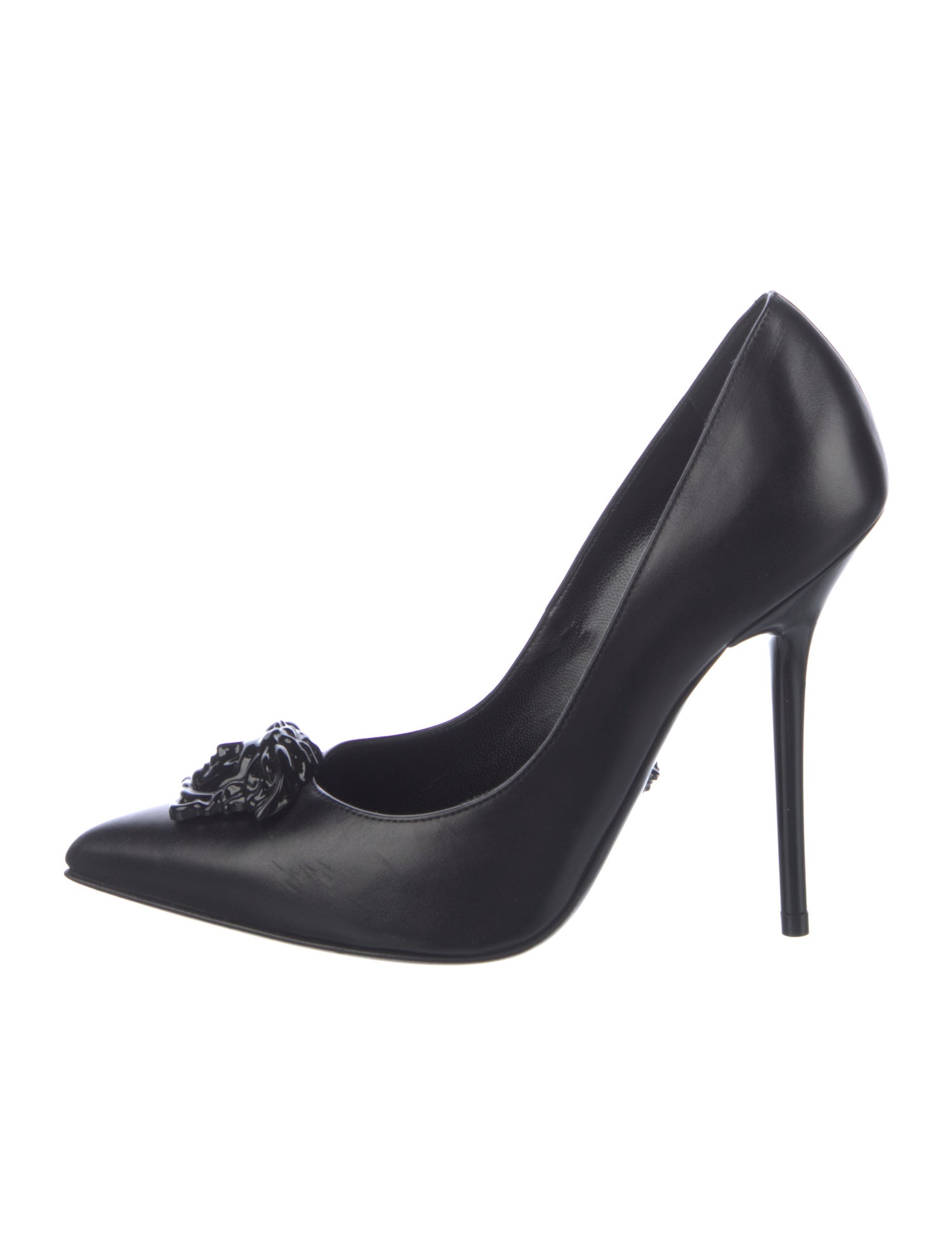 Versace Medusa Insignia Leather Pumps