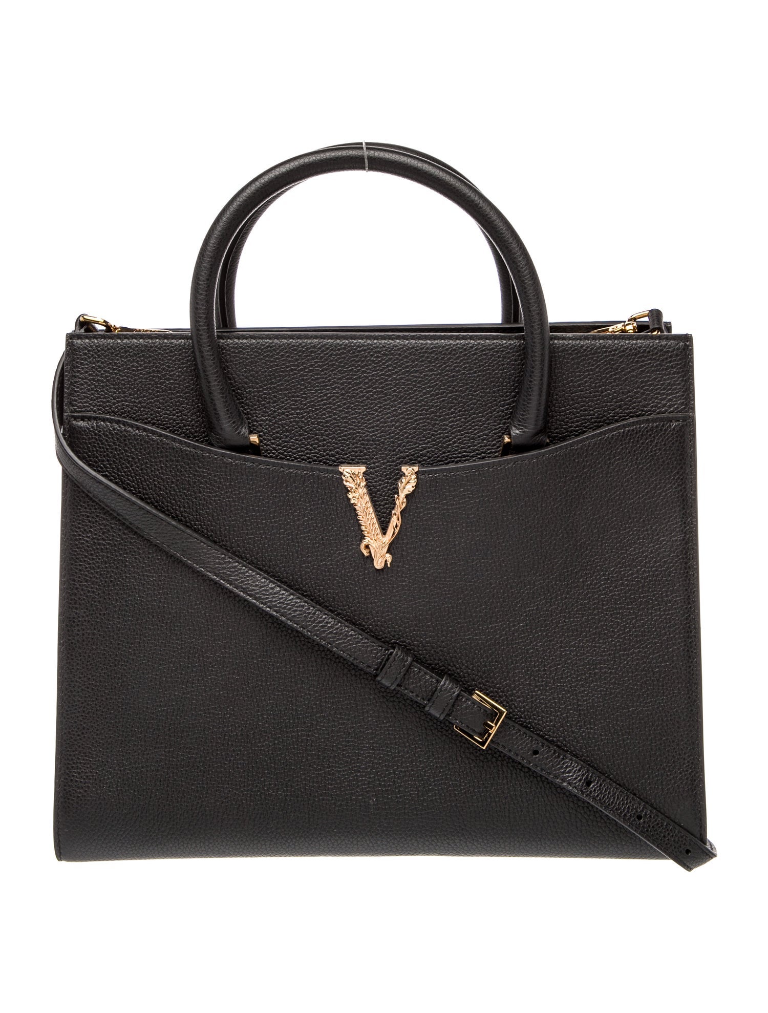 Versace Leather Top Handle Bag
