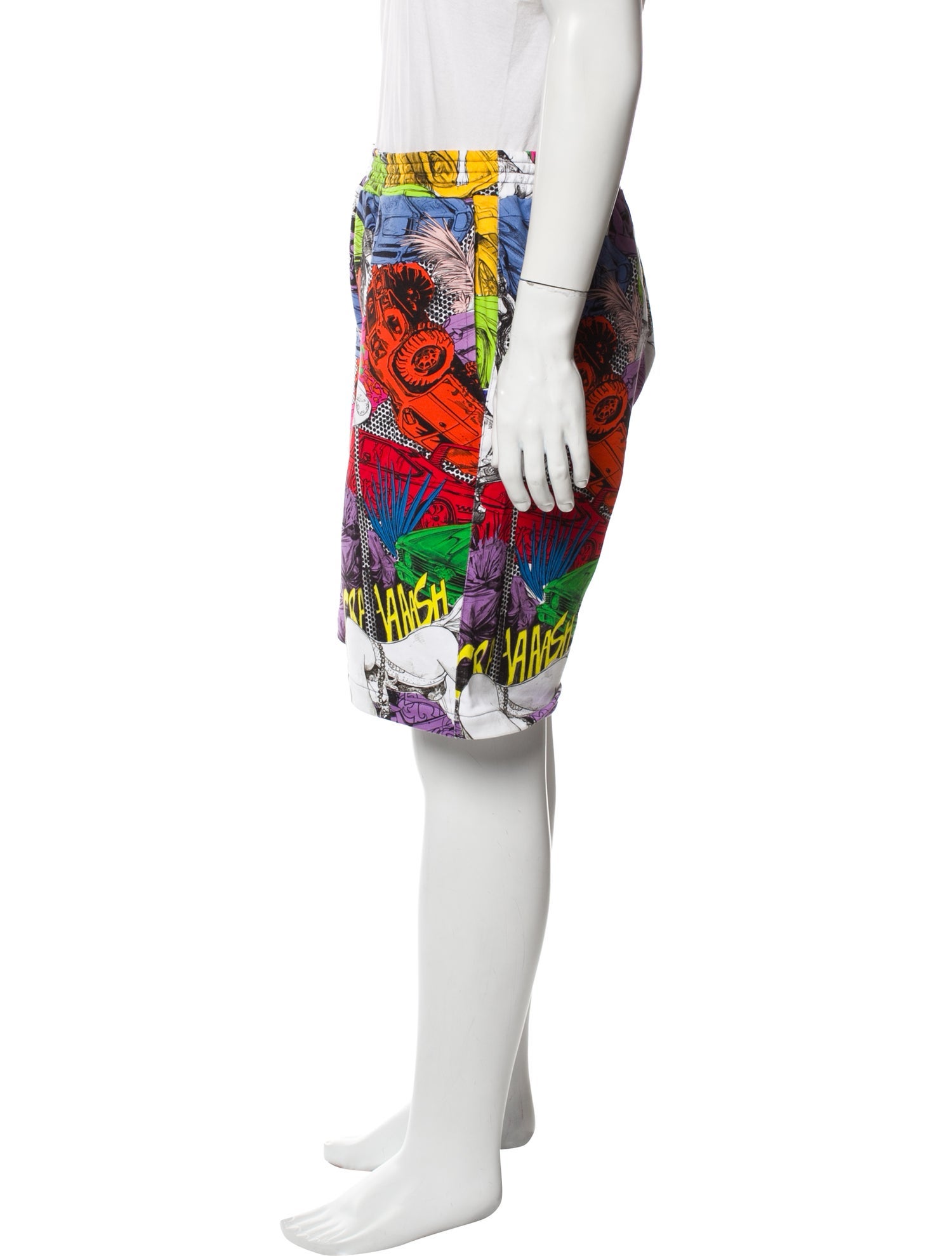 Versace Floral Print Athletic Shorts