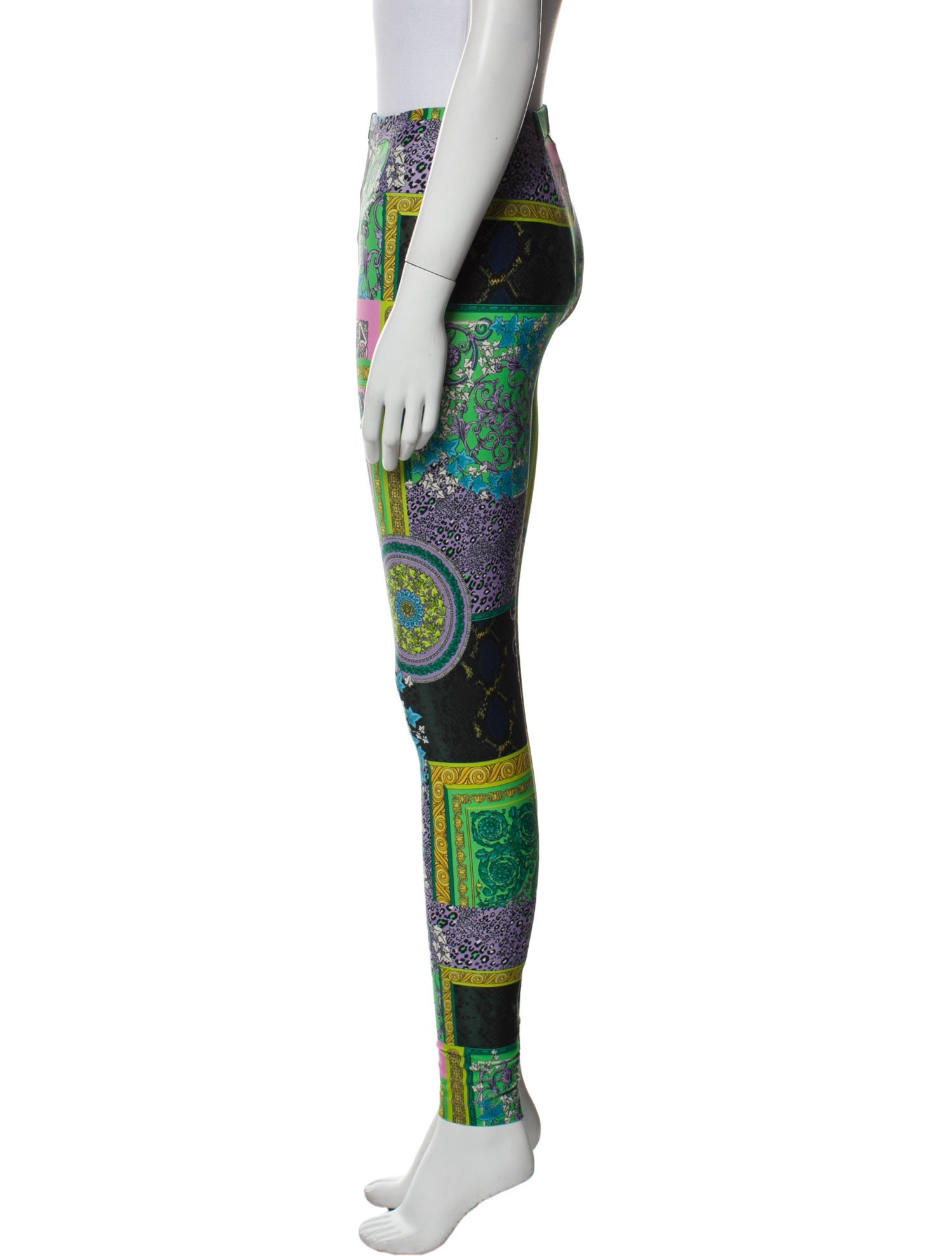 Versace Printed Skinny Leg Pants