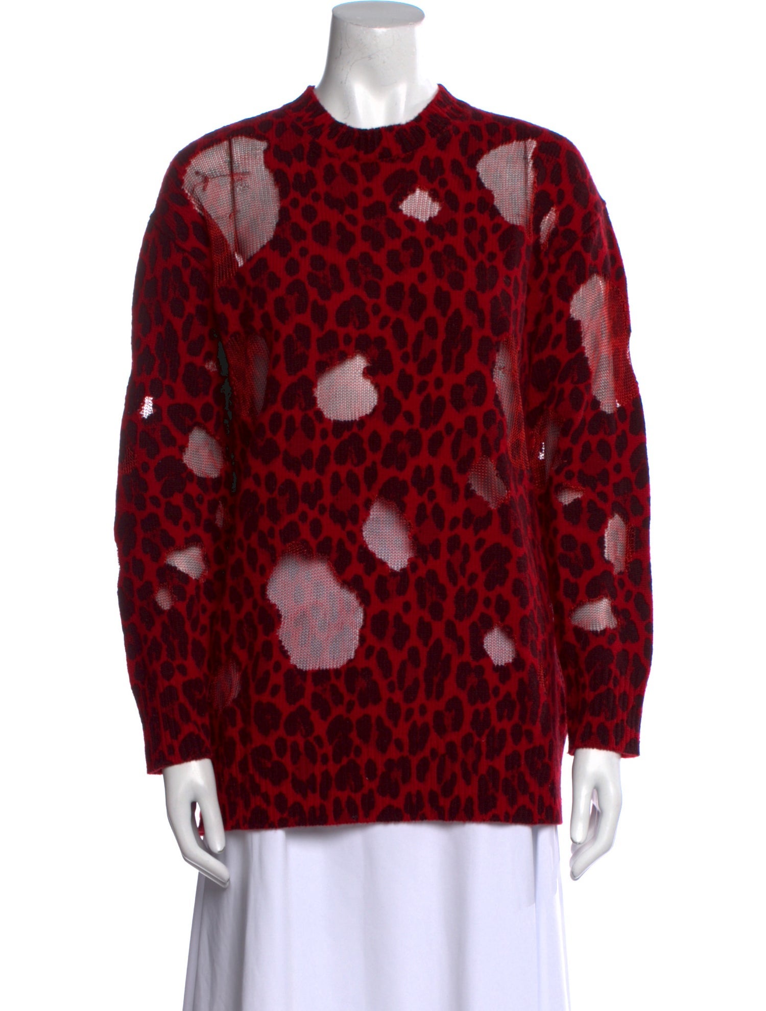 Versace Virgin Wool Animal Print Sweater
