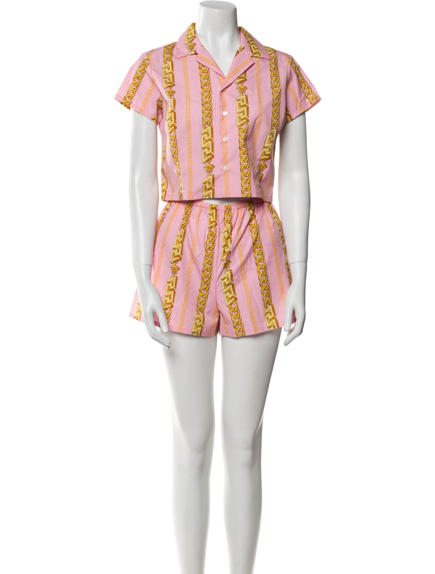 Versace Striped Short Set w/ Tags