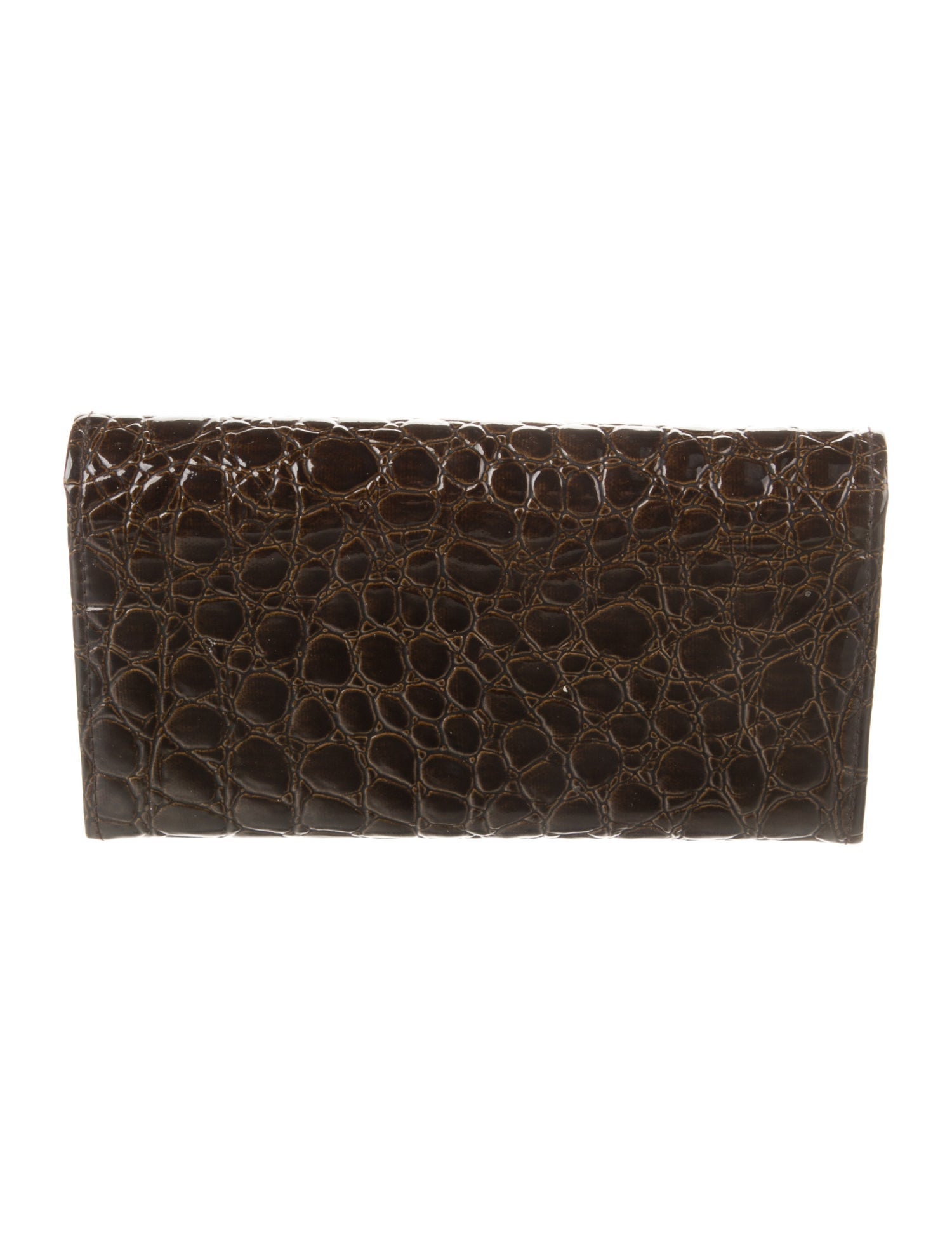 Versace Crocodile Continental Wallet