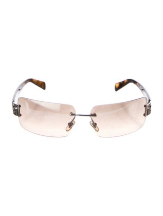 Versace Shield Mirrored Sunglasses
