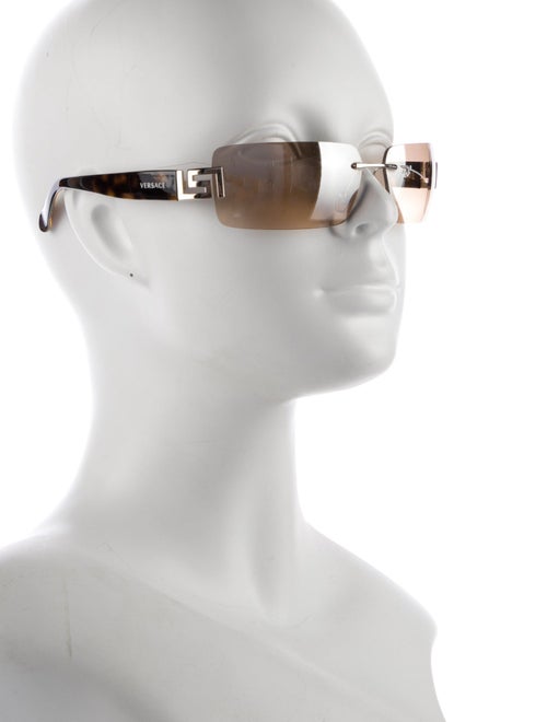 Versace Shield Mirrored Sunglasses