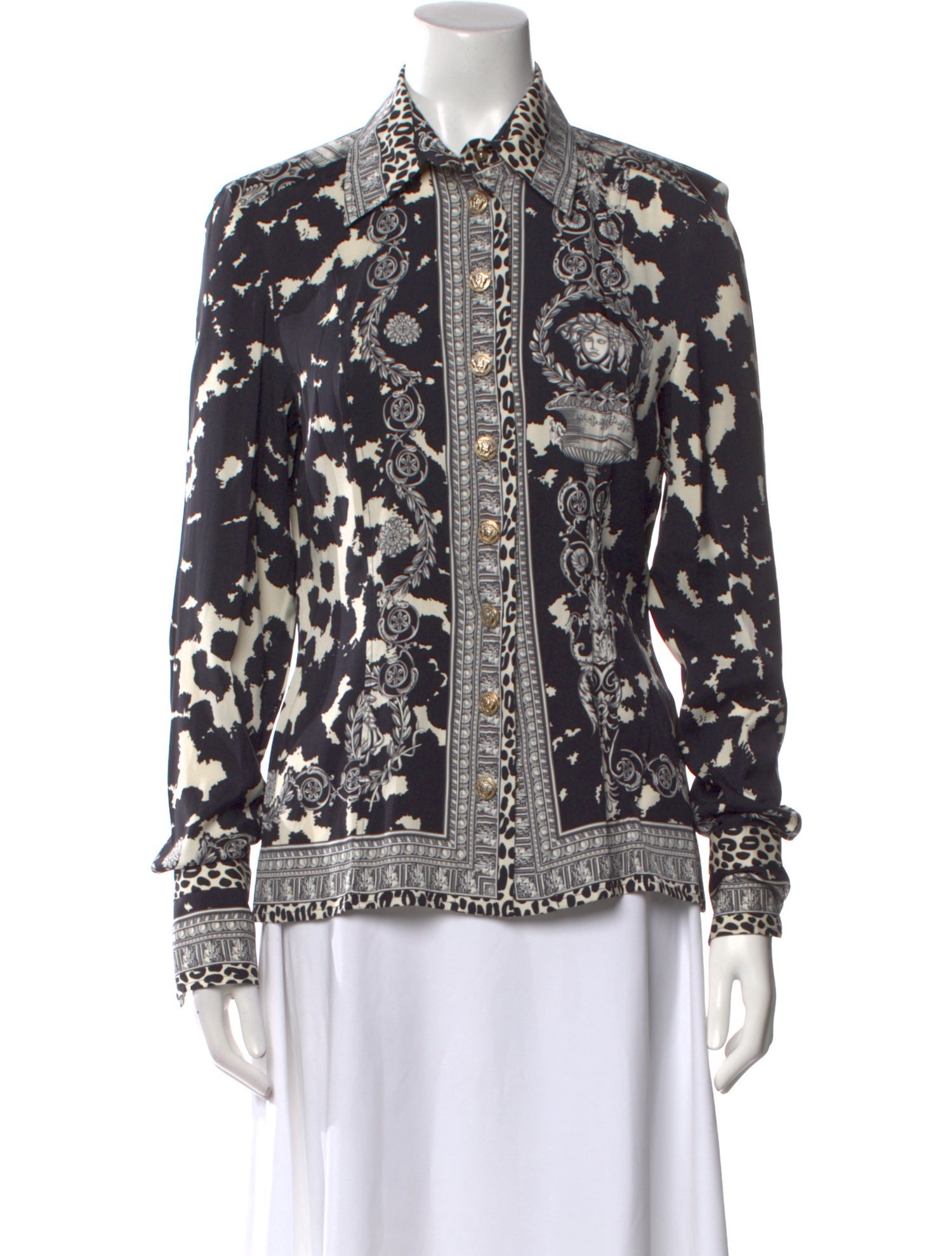 Versace Vintage Late 2000's - Early 2010's Button-Up Top
