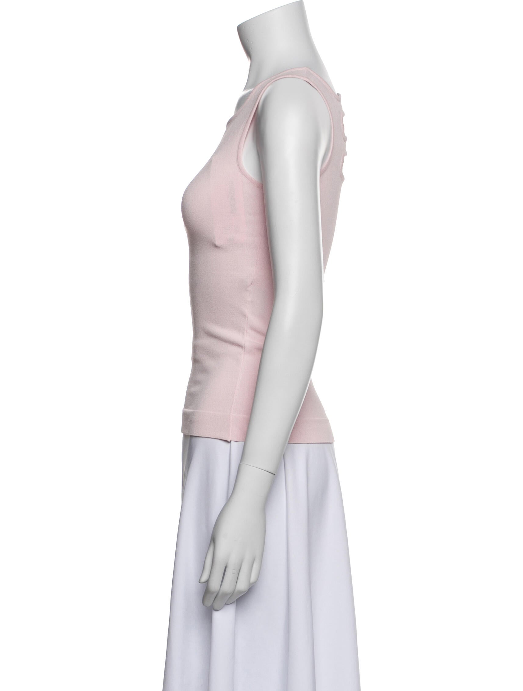 Versace Scoop Neck Sleeveless Top