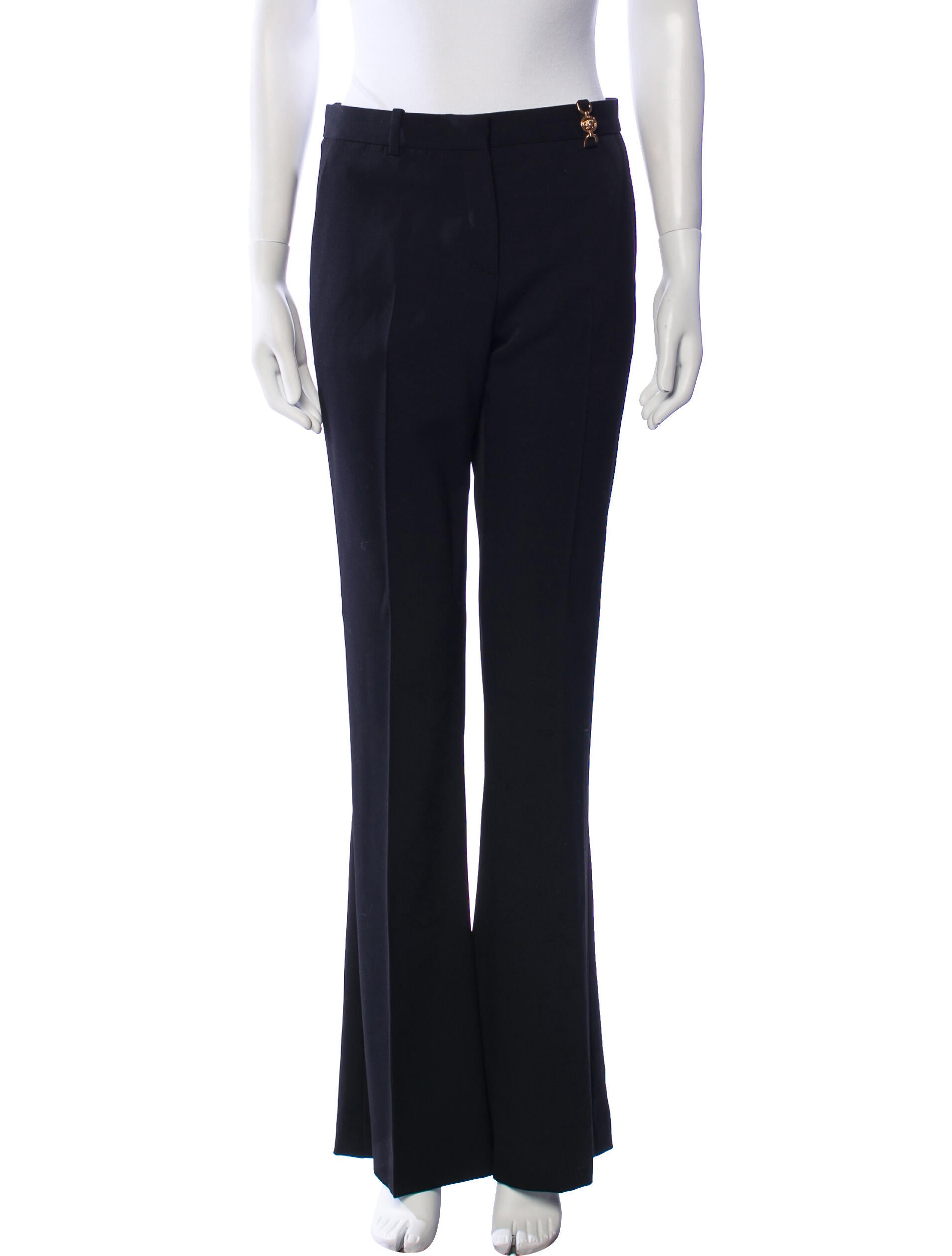 Versace Wool Wide Leg Pants