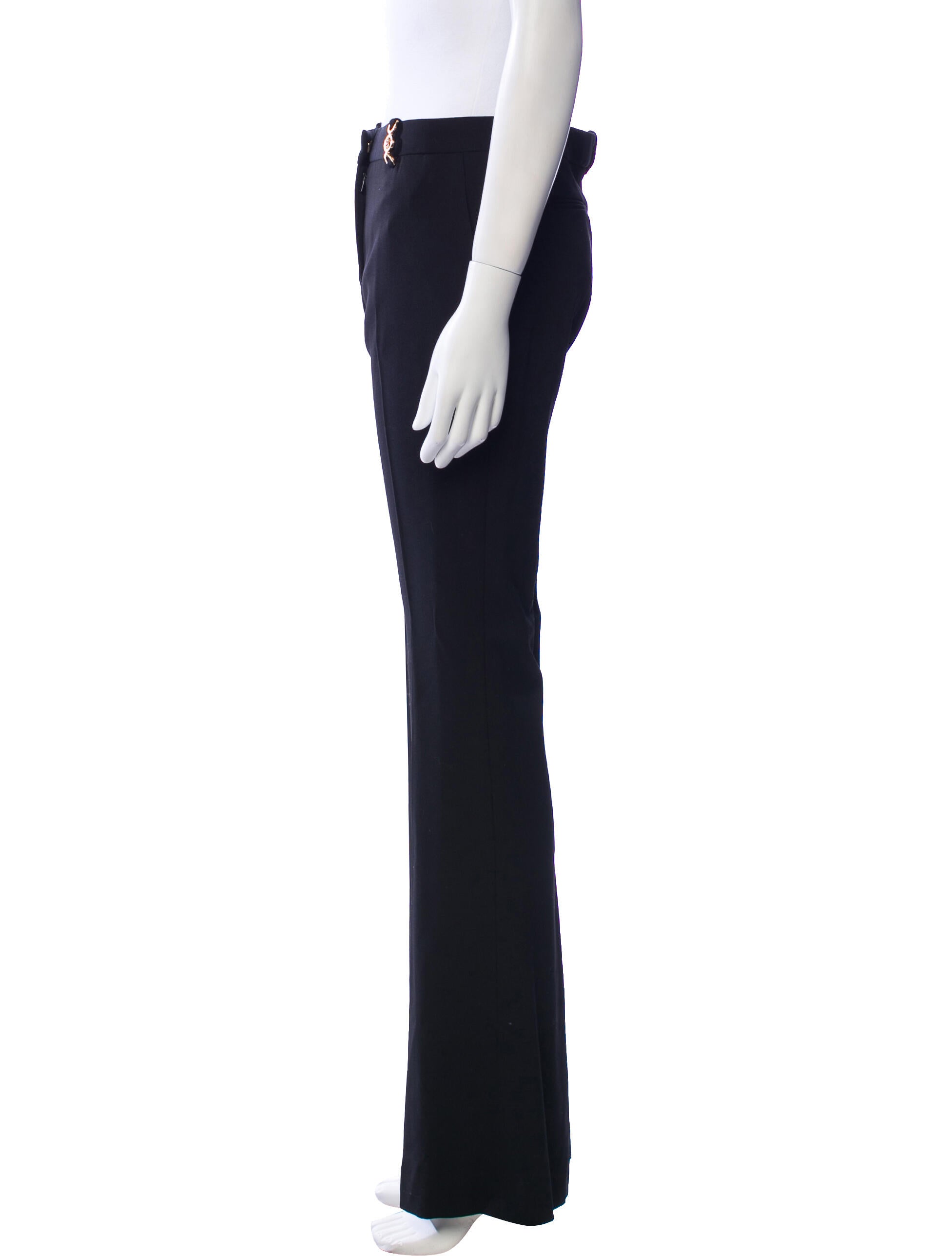 Versace Wool Wide Leg Pants