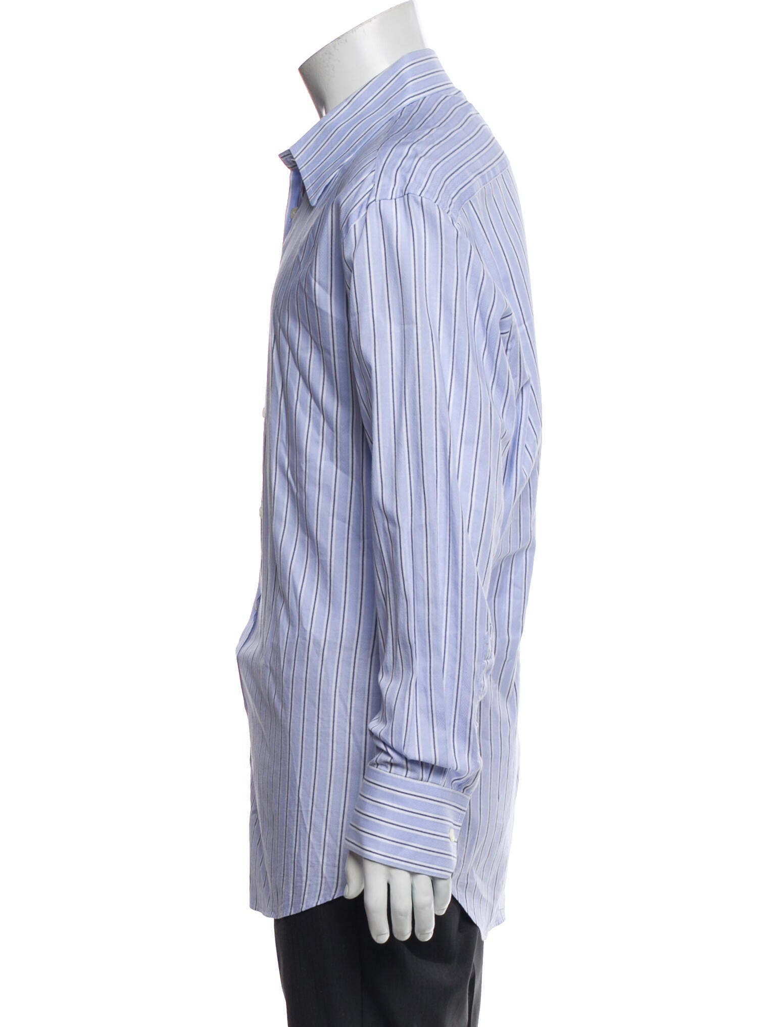 Versace Collection Striped Long Sleeve Dress Shirt