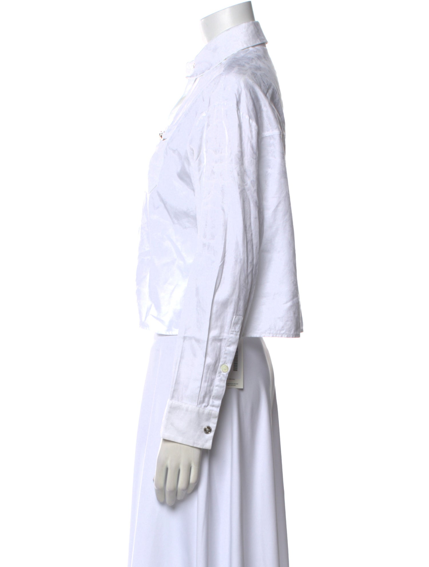 Versace Long Sleeve Crop Top