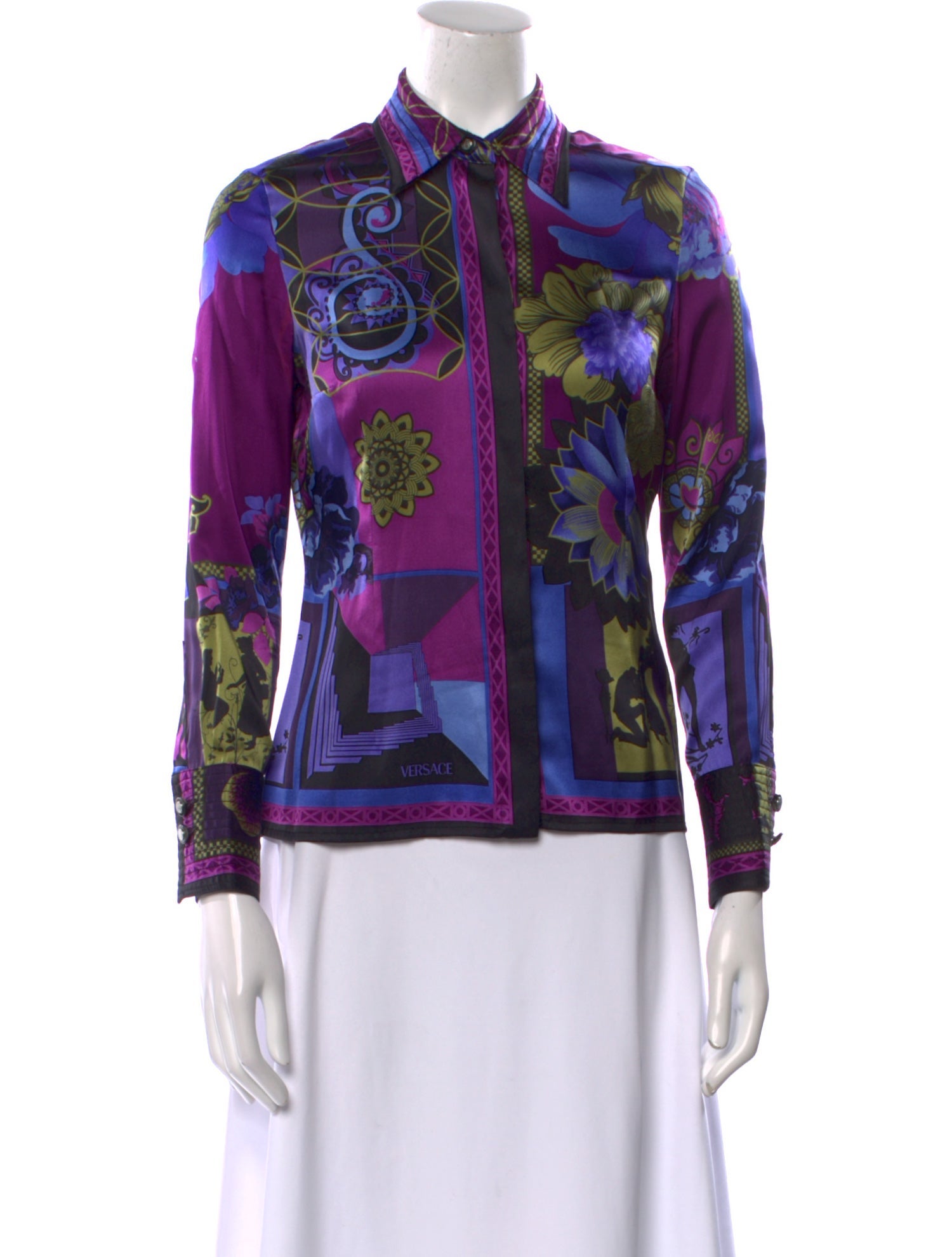 Versace Silk Printed Blouse