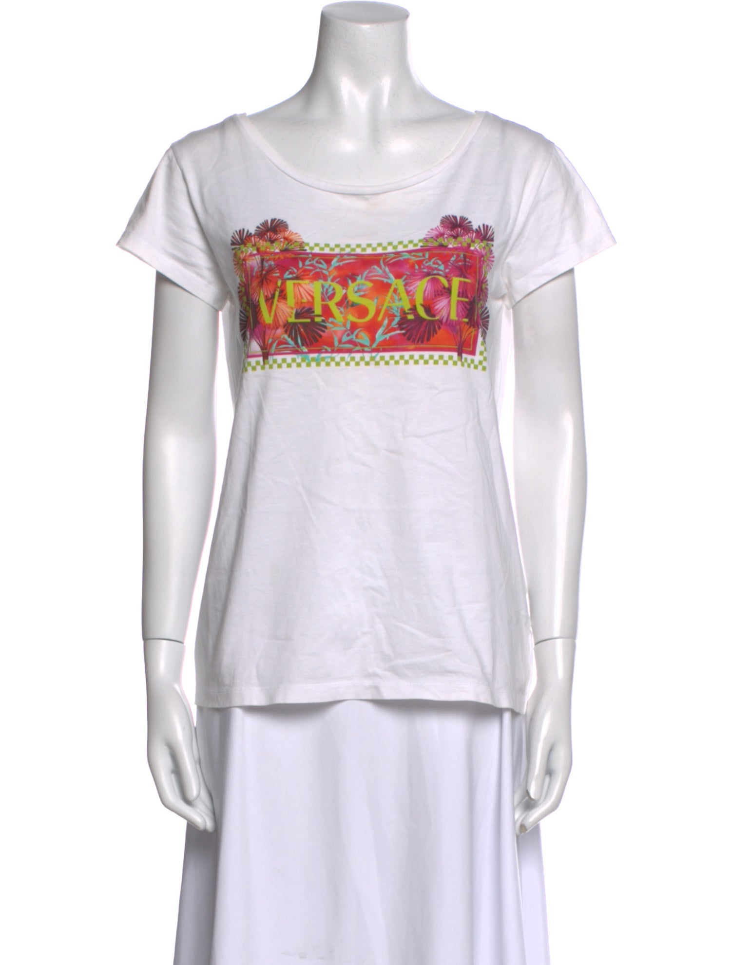 Versace Graphic Print Scoop Neck T-Shirt