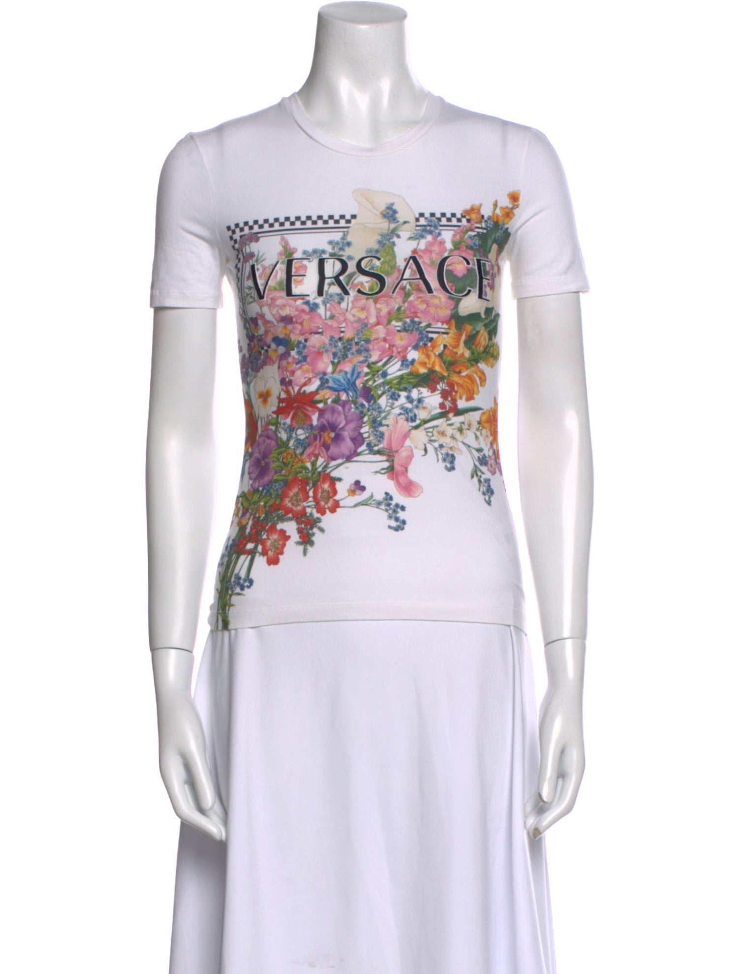 Versace Graphic Print Crew Neck T-Shirt