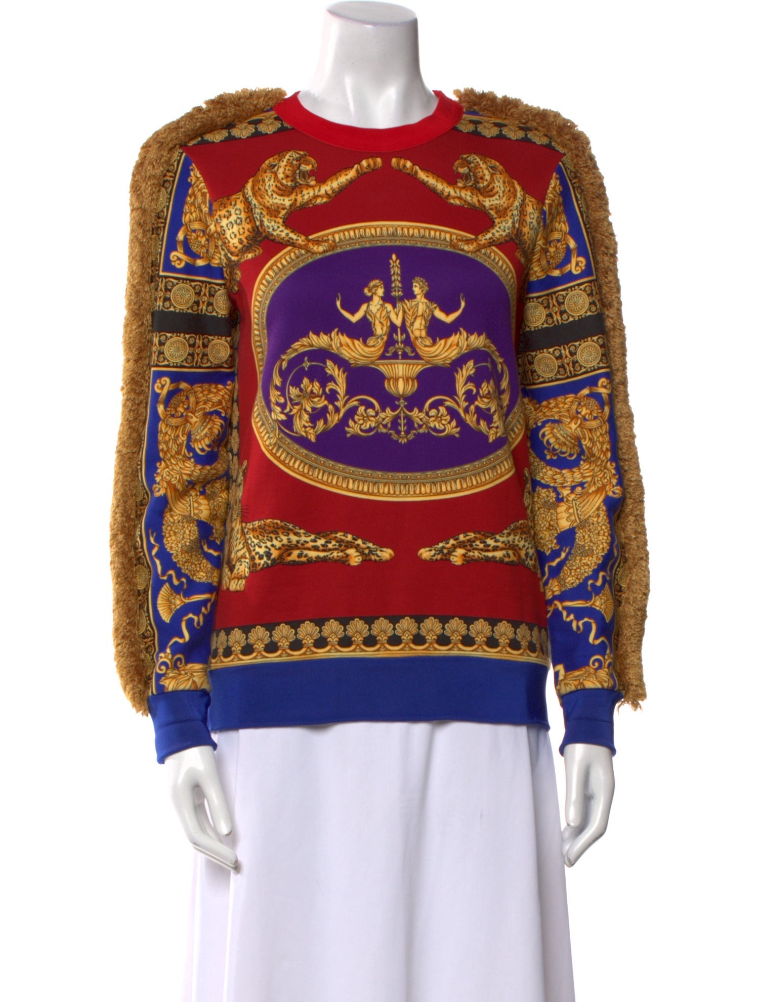 Versace Printed Crew Neck Sweatshirt