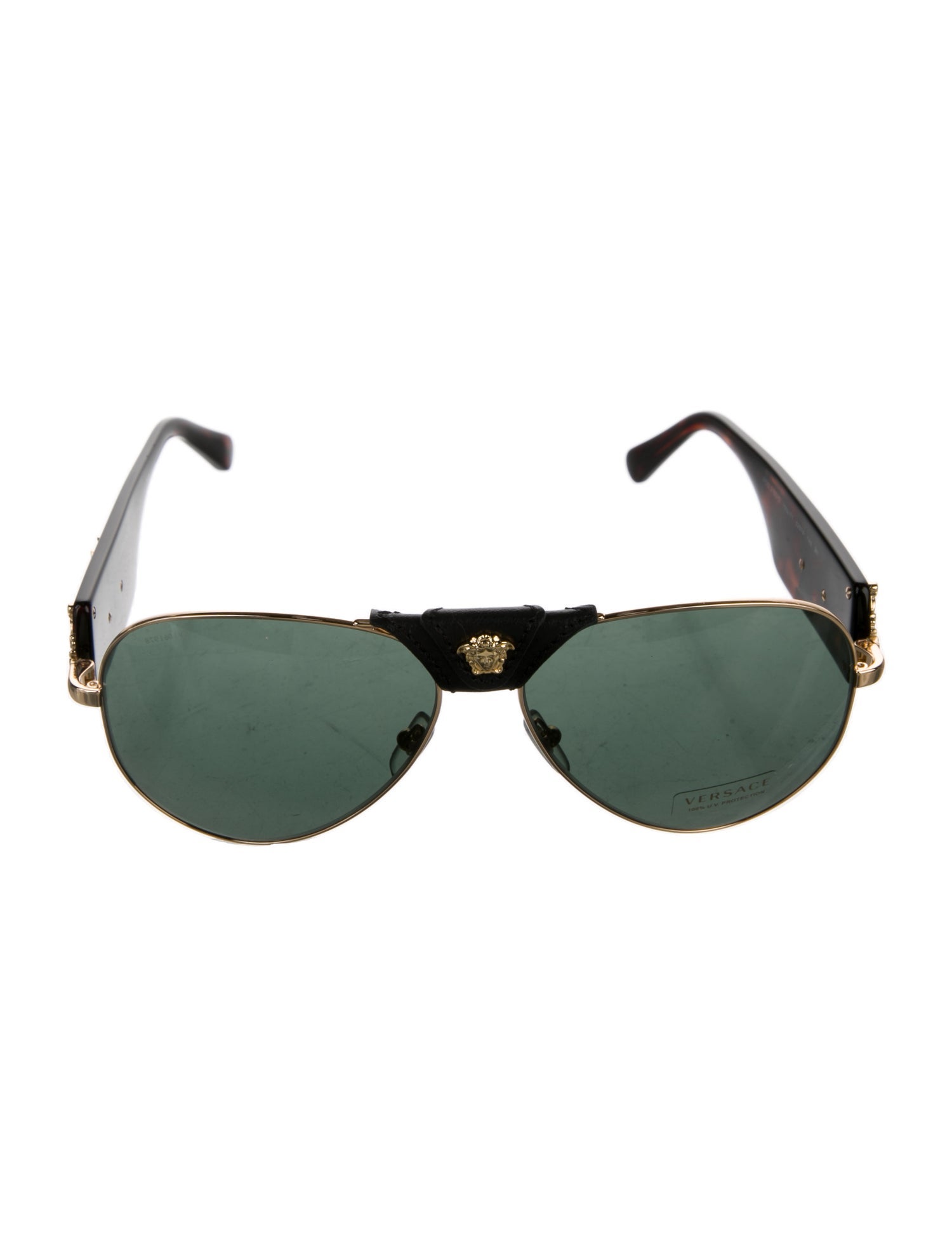 Versace Medusa Insignia Aviator Sunglasses