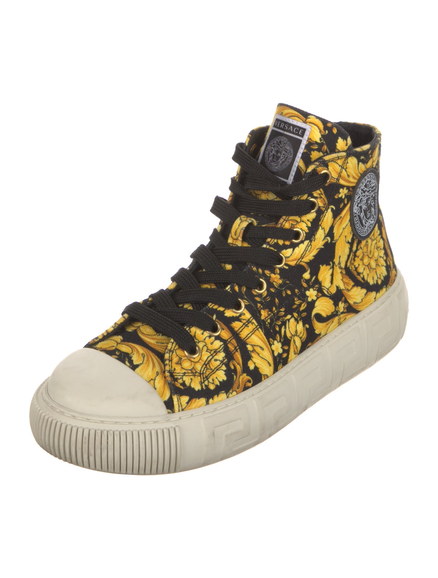 Versace Canvas Floral Print Sneakers