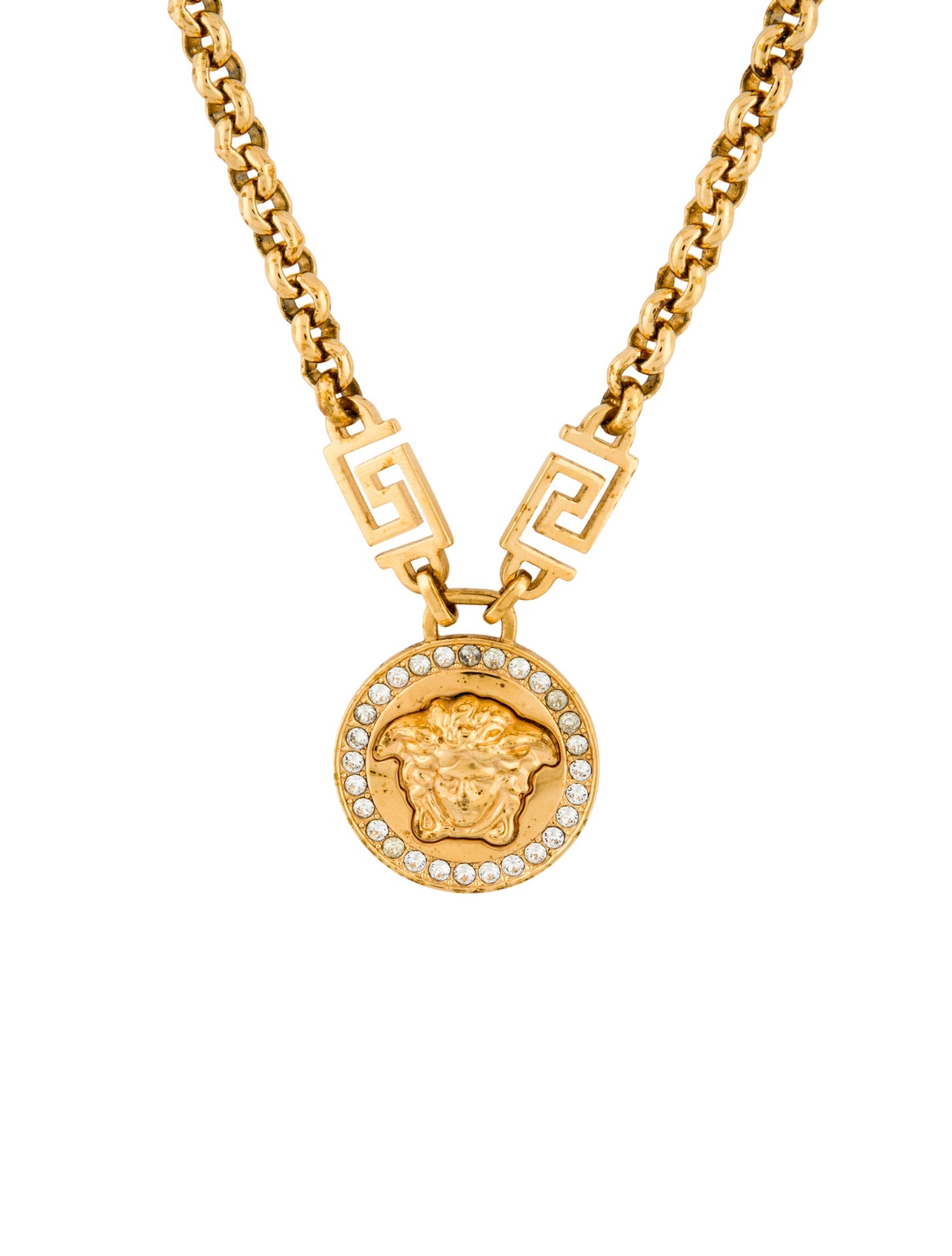 Versace Crystal La Medusa Pendant Necklace