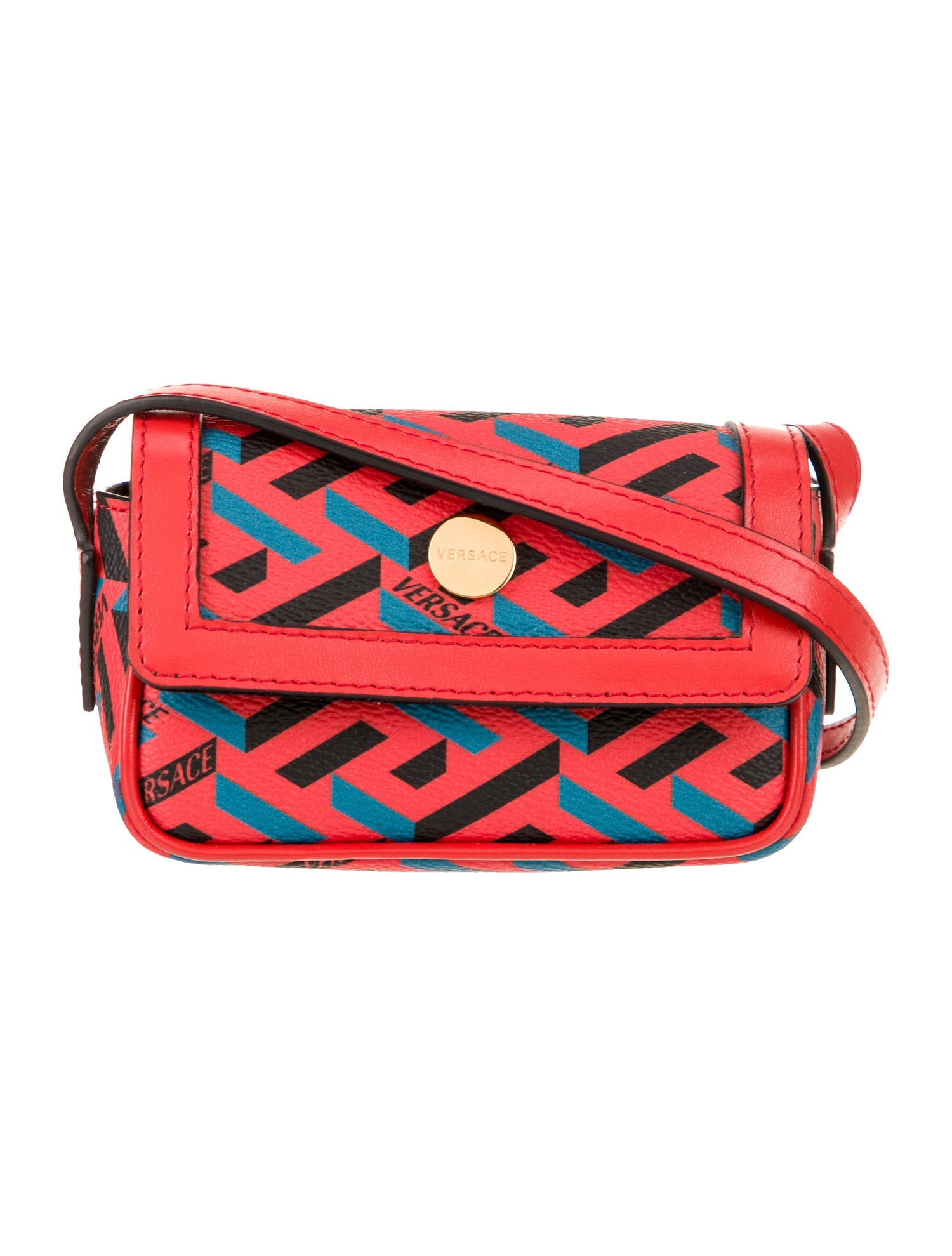 Versace Leather Messenger Bag