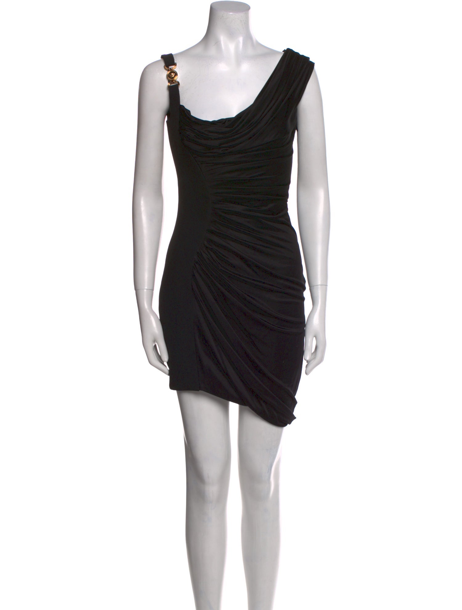 Versace Cowl Neck Knee-Length Dress